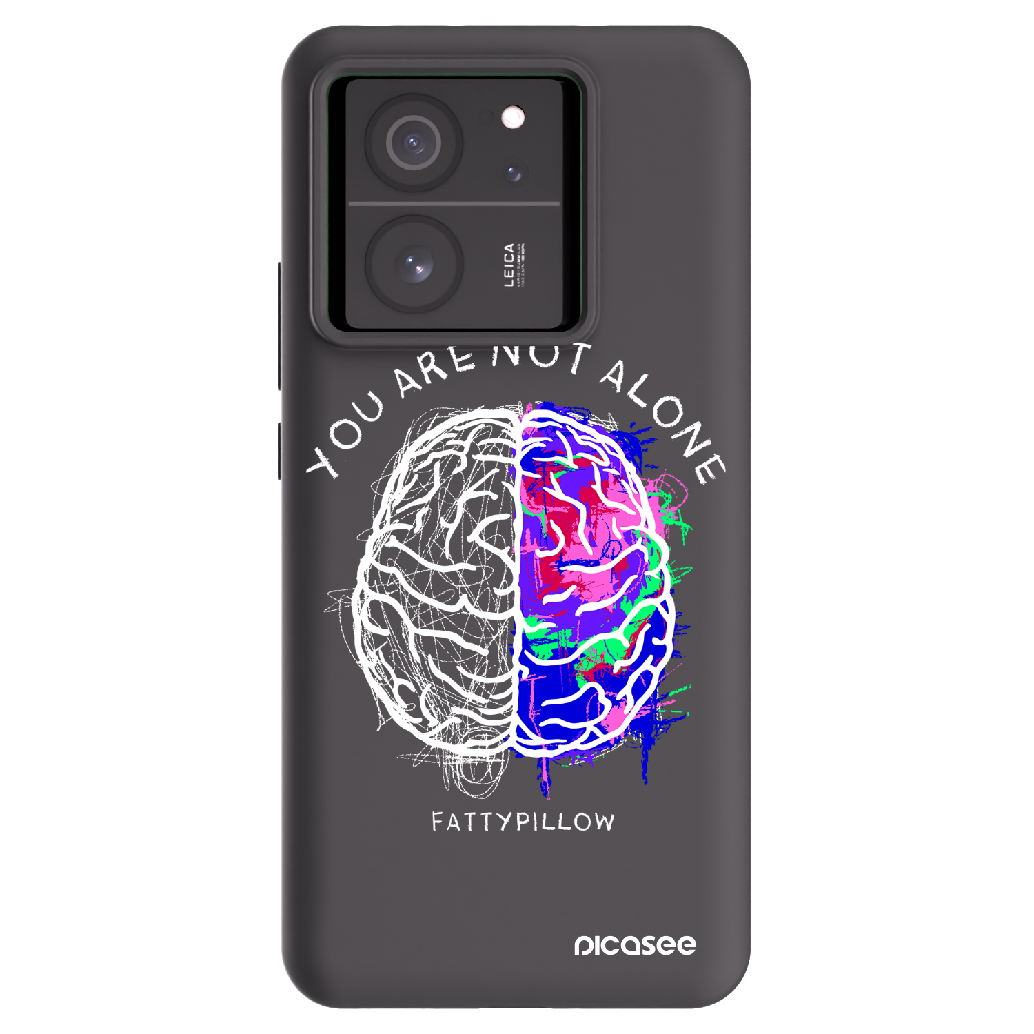 Picasee silikonový černý obal pro Xiaomi 13T - Brain - White