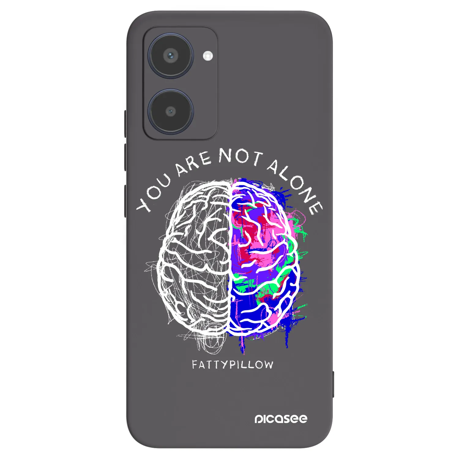 Picasee silikonový černý obal pro Realme 10 4G - Brain - White