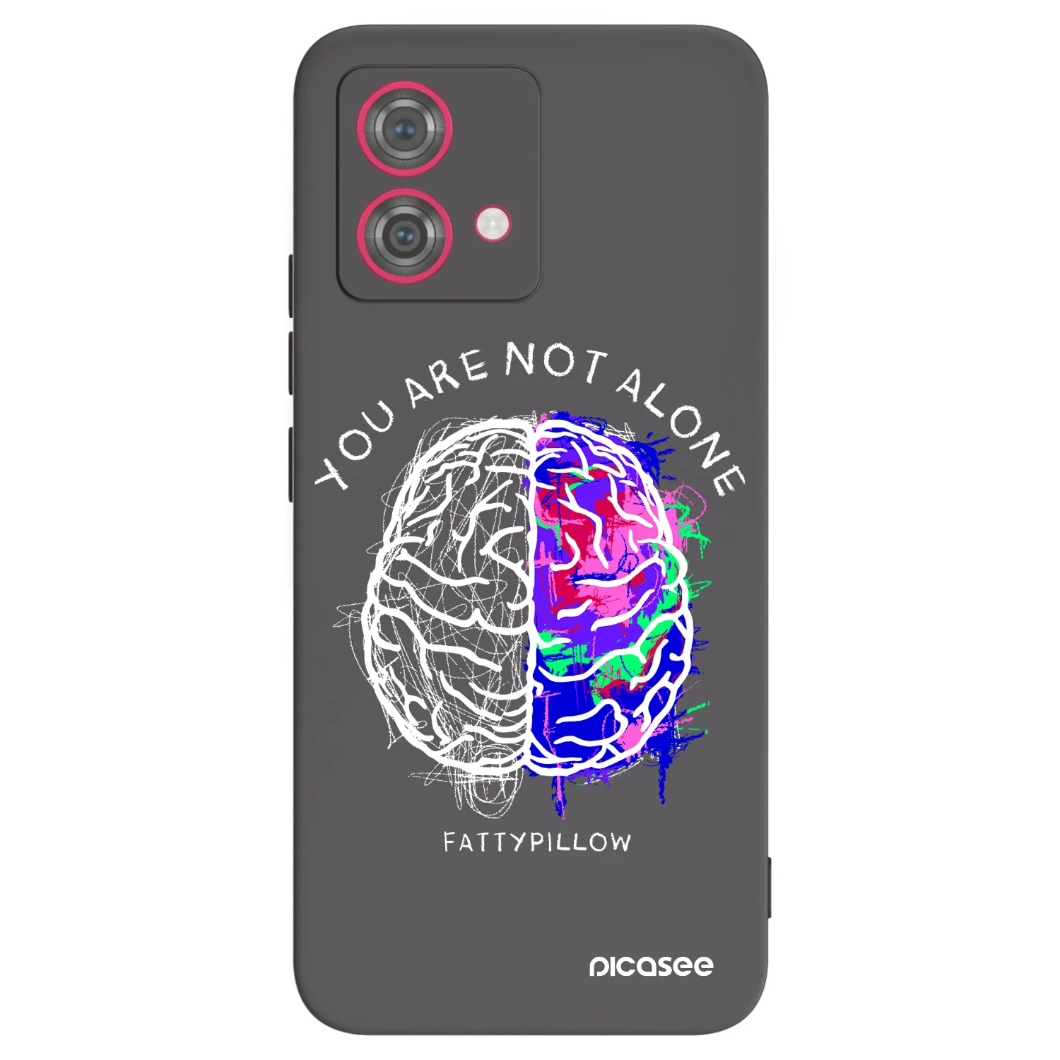 Picasee silikonový černý obal pro Motorola Moto G84 5G - Brain - White