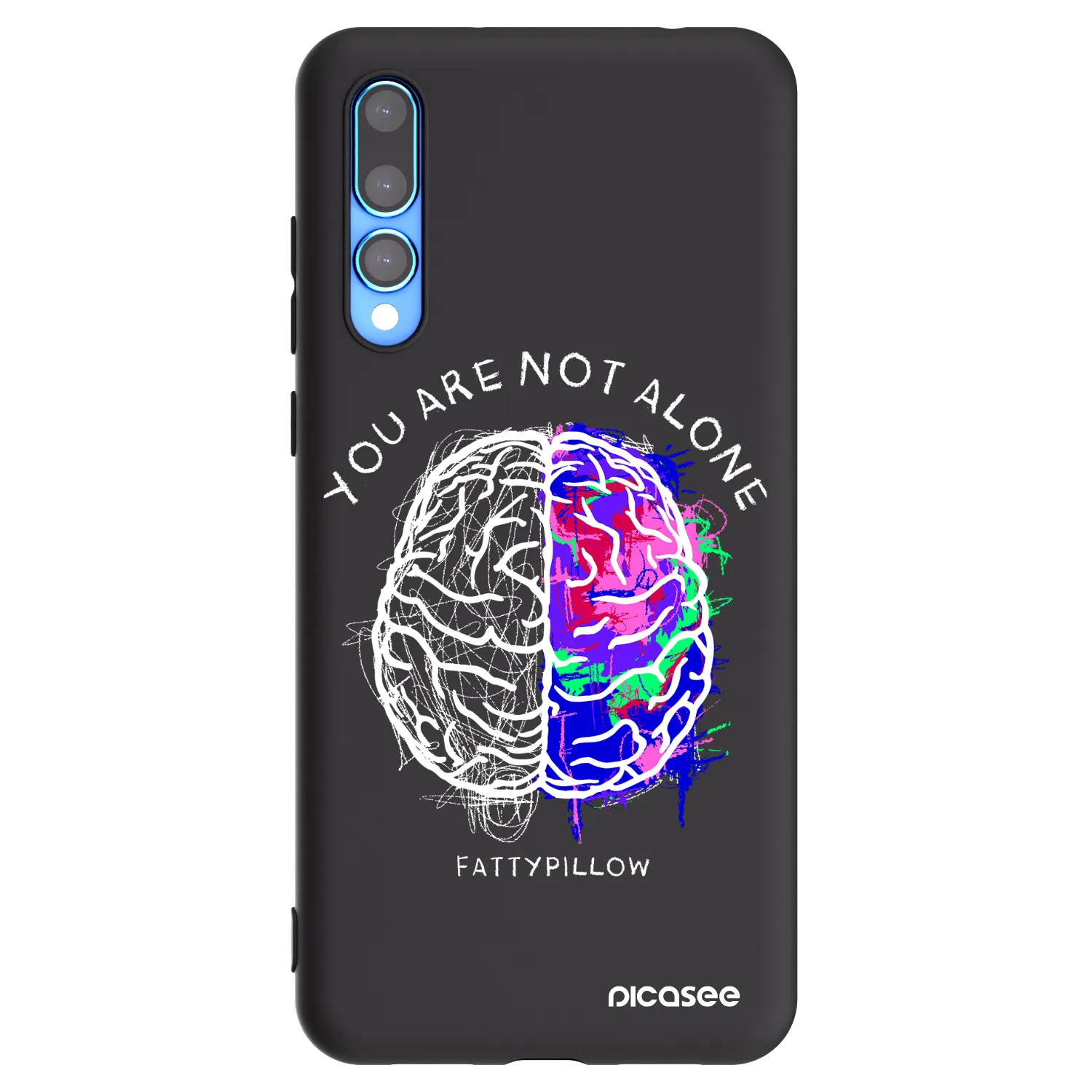 Picasee silikonový černý obal pro Huawei P20 Pro - Brain - White