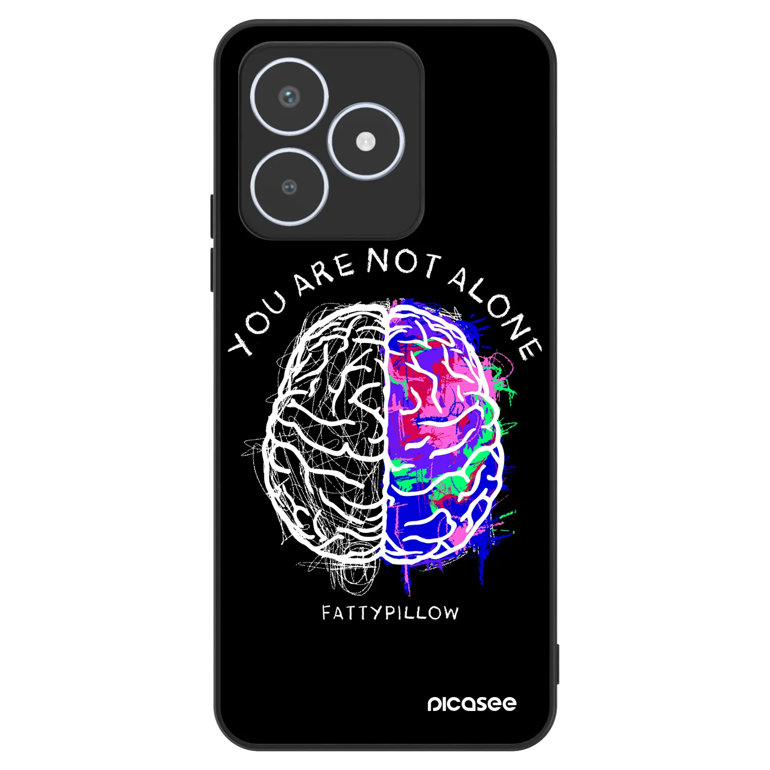 Picasee ULTIMATE CASE pro Realme C53 - Brain - White