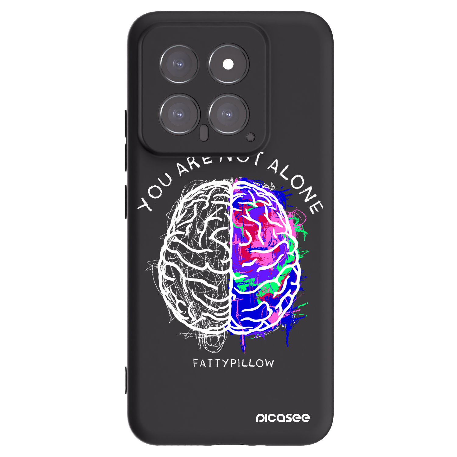 Picasee silikonový černý obal pro Xiaomi 14 - Brain - White