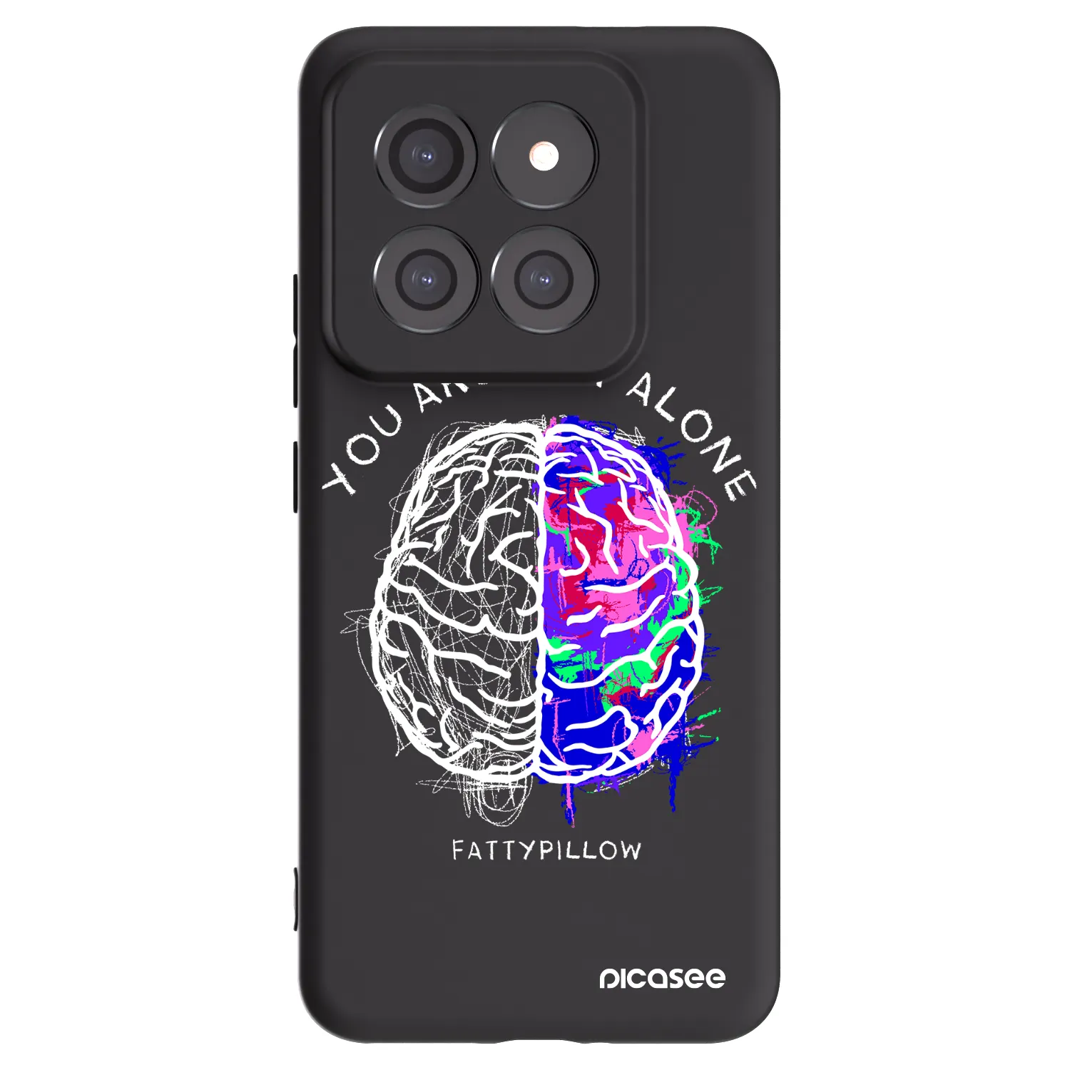 Picasee silikonový černý obal pro Xiaomi 14 Pro - Brain - White