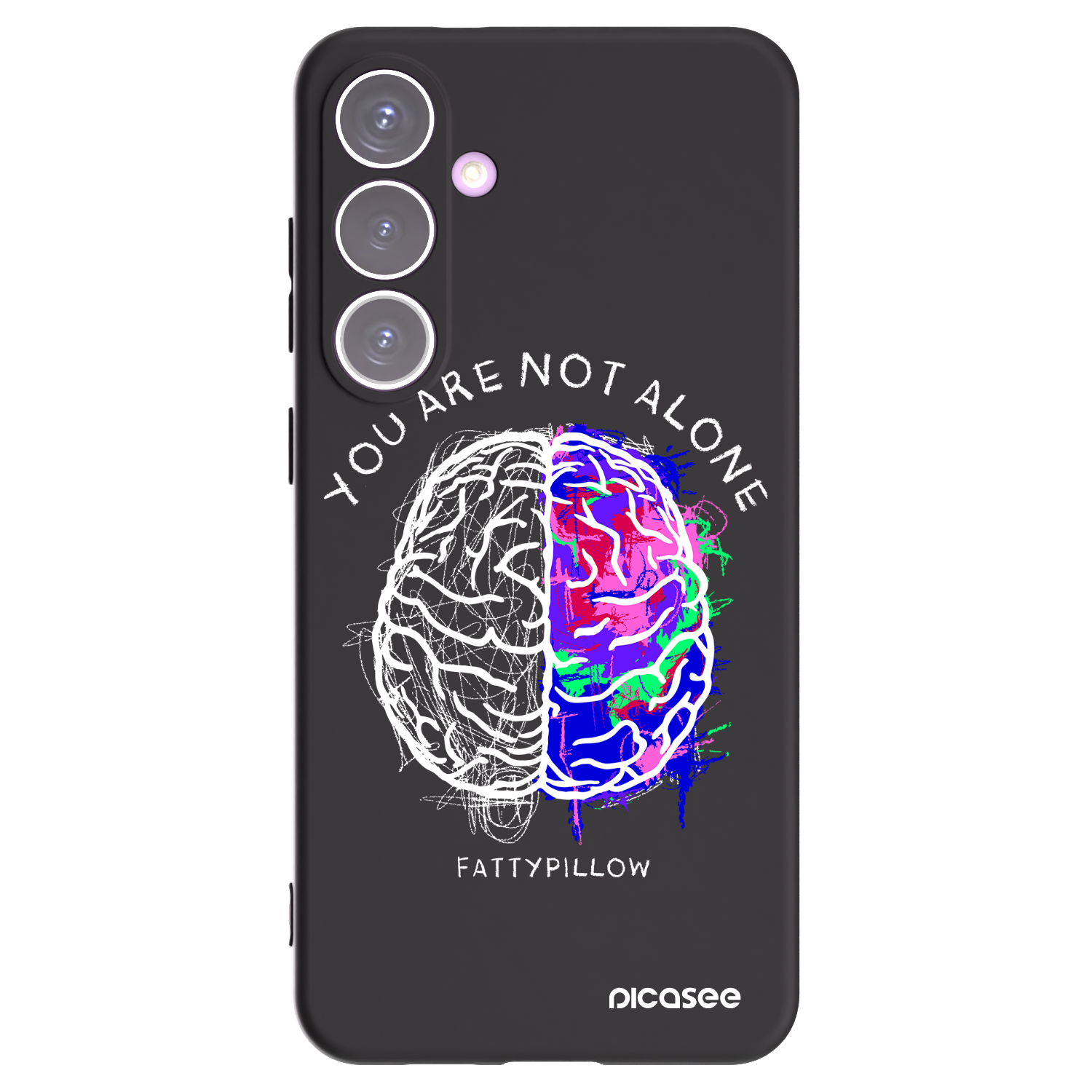 Picasee silikonový černý obal pro Samsung Galaxy S24+ S926B 5G - Brain - White