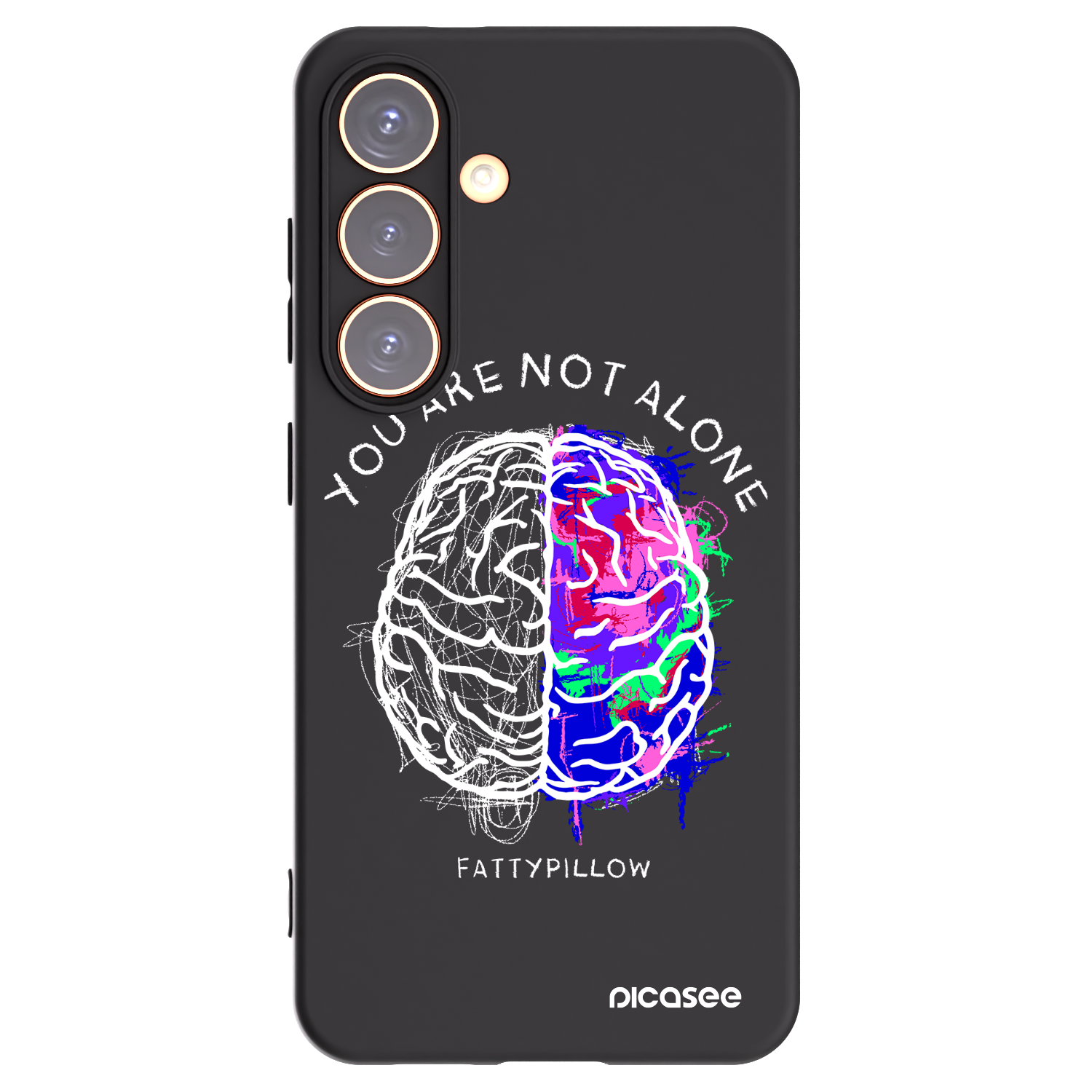 Picasee silikonový černý obal pro Samsung Galaxy S24 S921B 5G - Brain - White