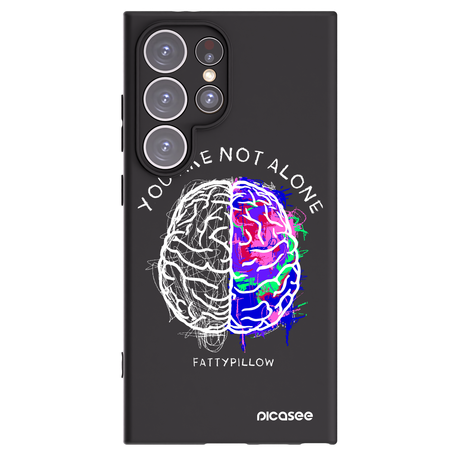 Picasee silikonový černý obal pro Samsung Galaxy S24 Ultra S928B 5G - Brain - White
