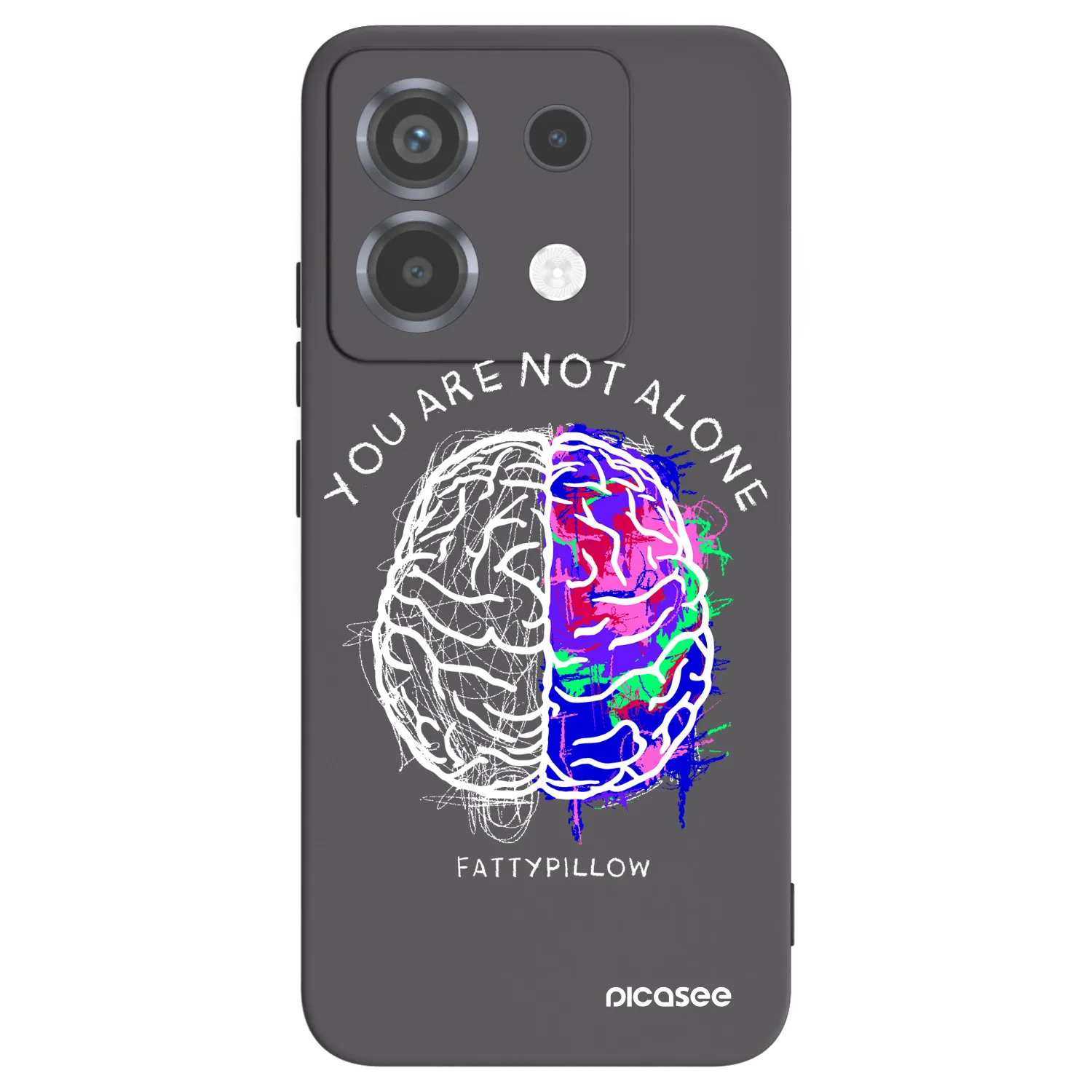 Picasee silikonový černý obal pro Xiaomi Poco X6 - Brain - White