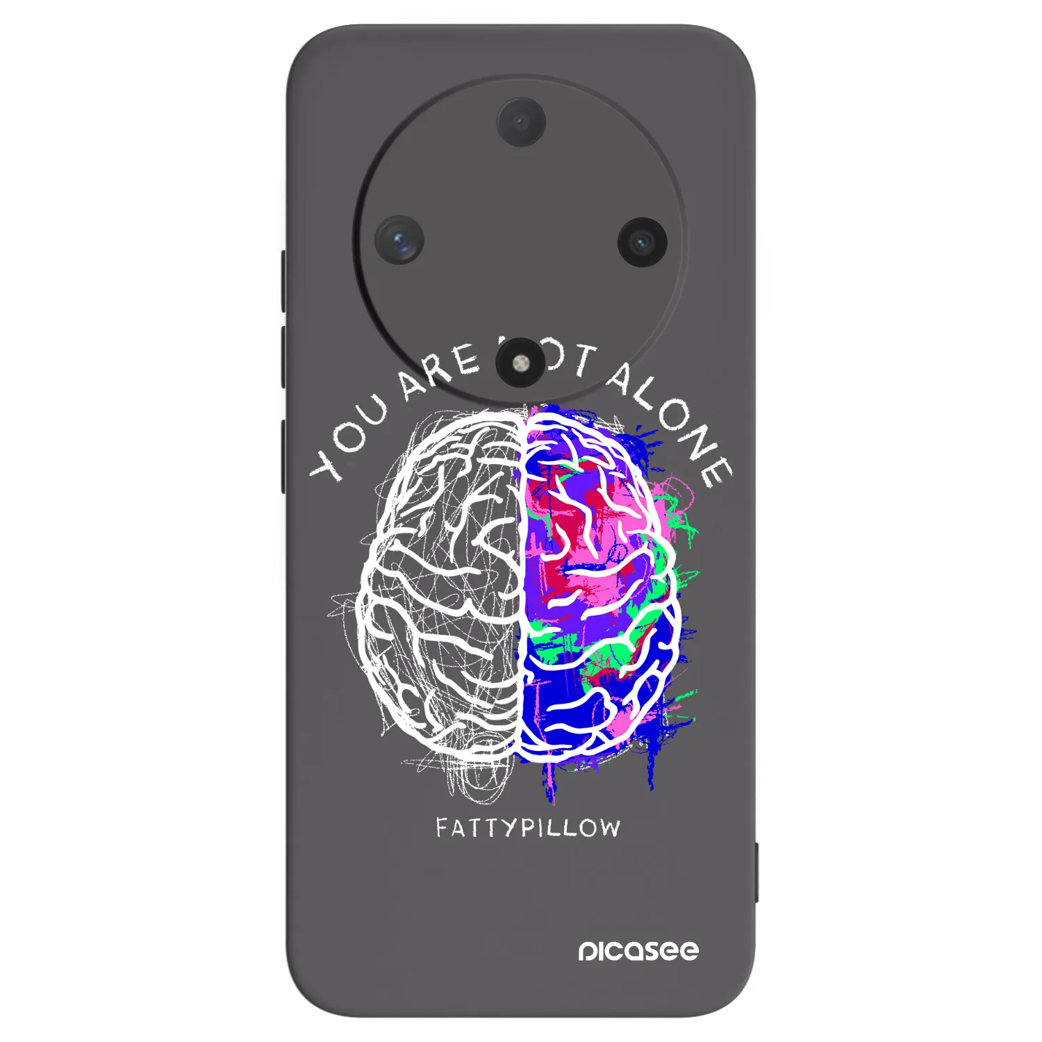 Picasee silikonový černý obal pro Honor Magic6 Lite 5G - Brain - White
