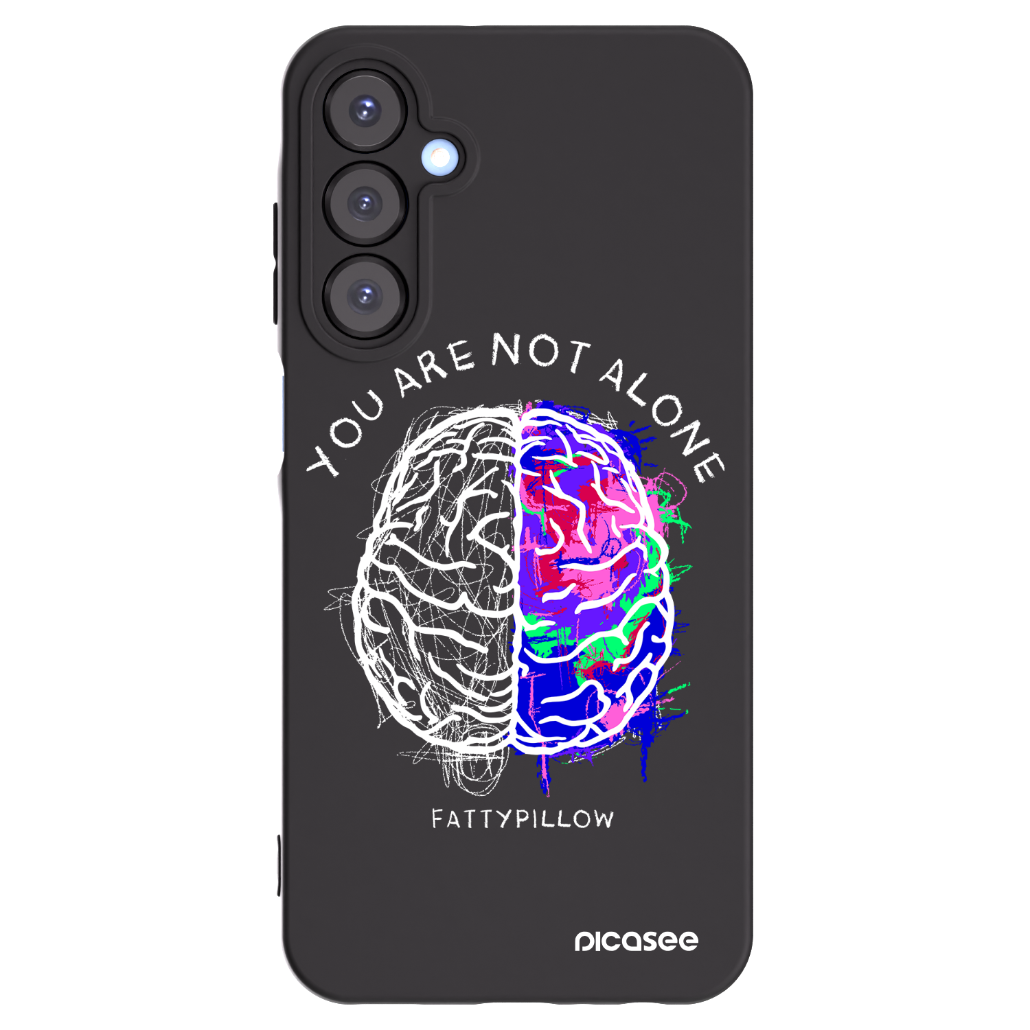 Picasee silikonový černý obal pro Samsung Galaxy A25 A256B 5G - Brain - White