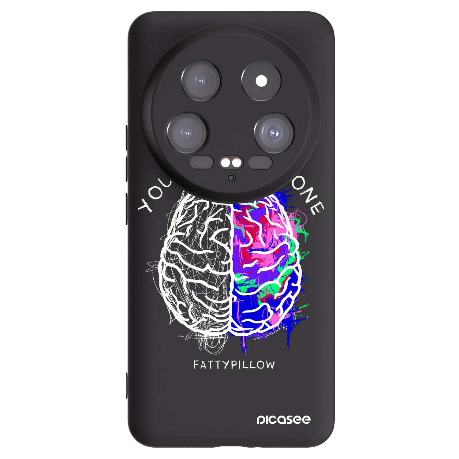 Picasee silikonový černý obal pro Xiaomi 14 Ultra - Brain - White