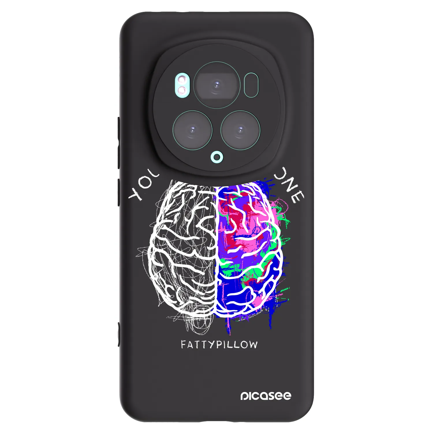 Picasee silikonový černý obal pro Honor Magic6 Pro - Brain - White