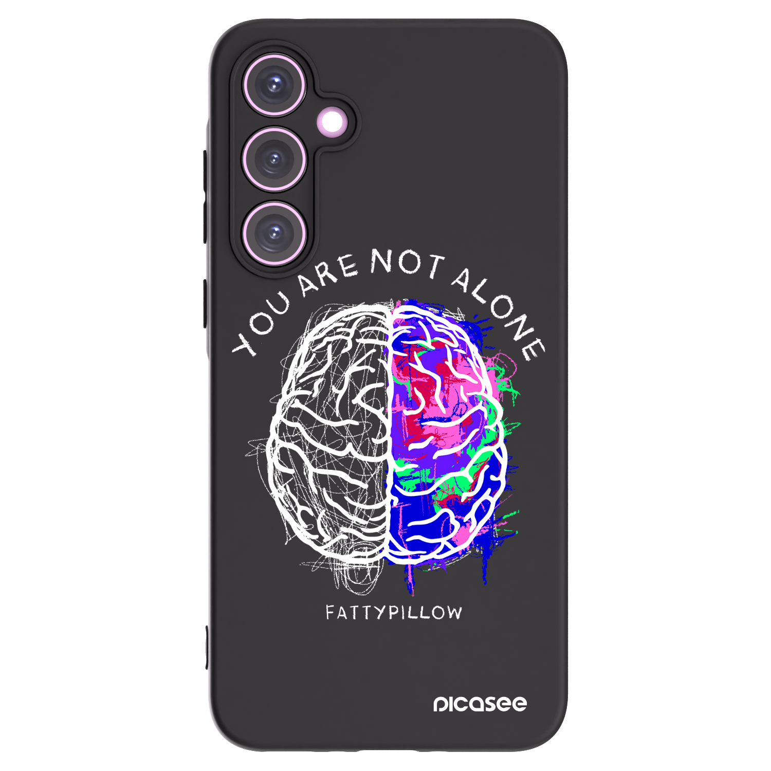 Picasee silikonový černý obal pro Samsung Galaxy A35 5G A356B - Brain - White