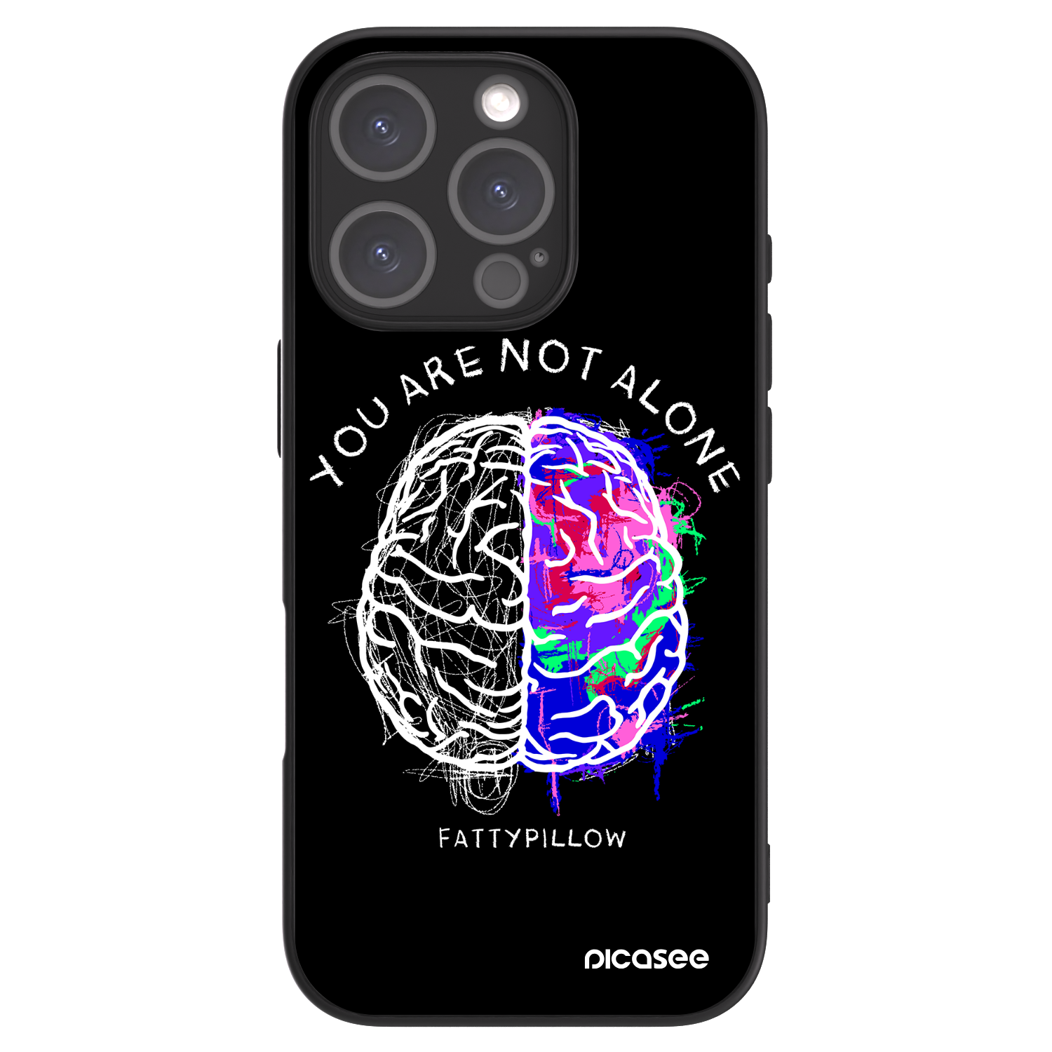 Picasee ULTIMATE CASE MagSafe pro Apple iPhone 16 Pro - Brain - White