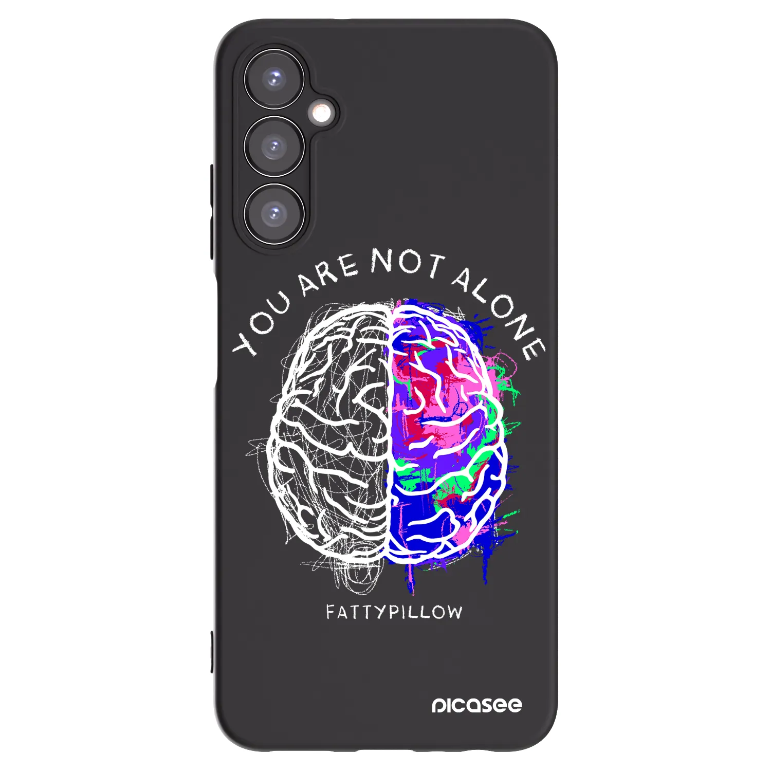 Picasee silikonový černý obal pro Samsung Galaxy A05s A057G - Brain - White