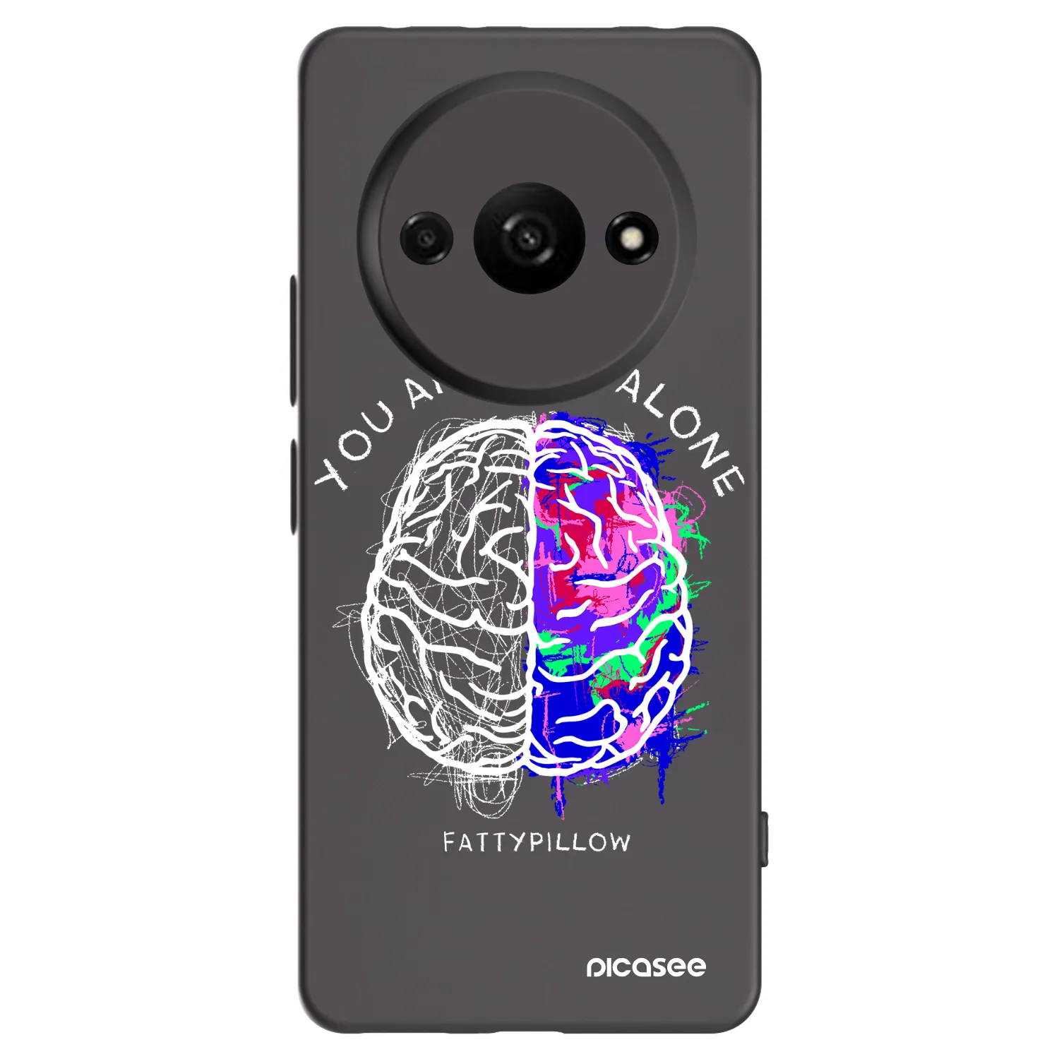 Picasee silikonový černý obal pro Xiaomi Redmi A3 - Brain - White