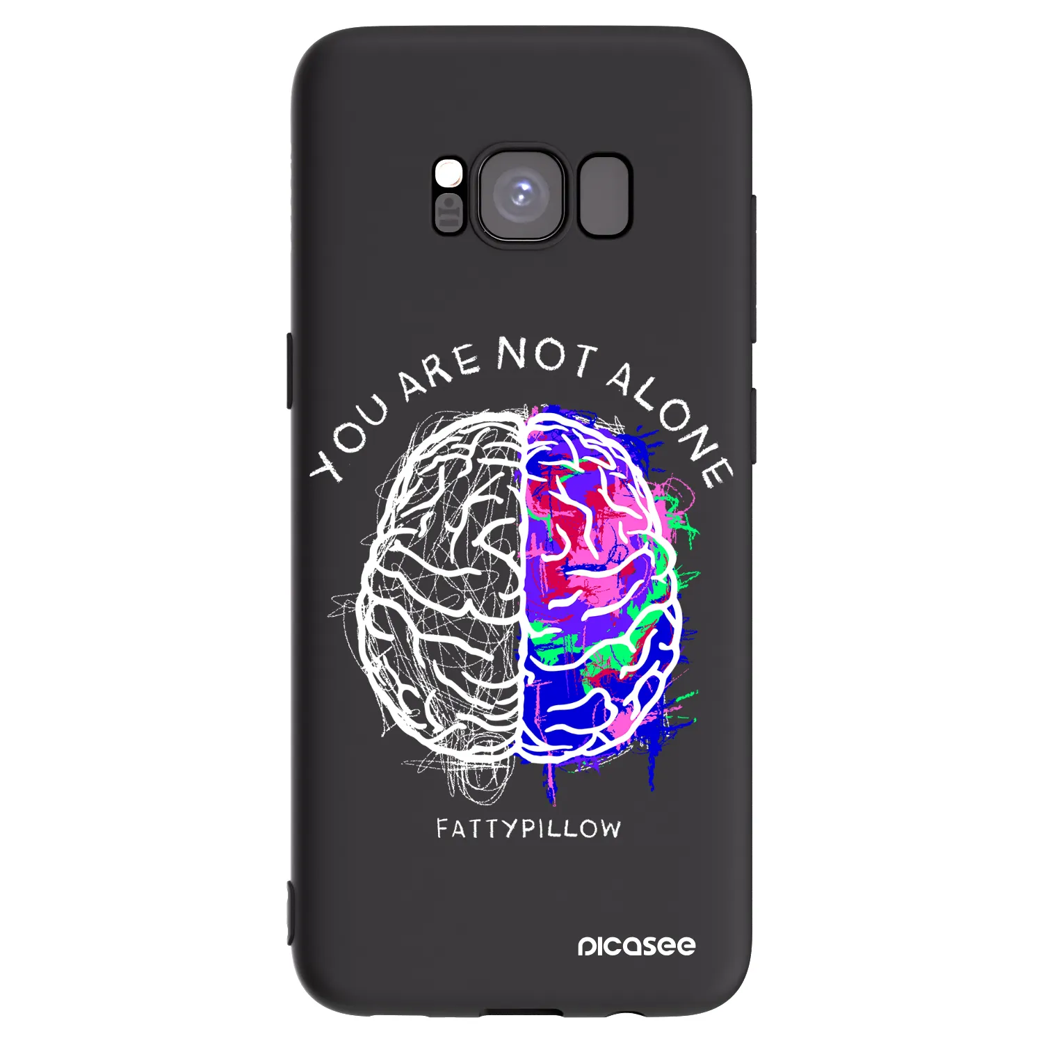 Picasee silikonový černý obal pro Samsung Galaxy S8 G950F - Brain - White
