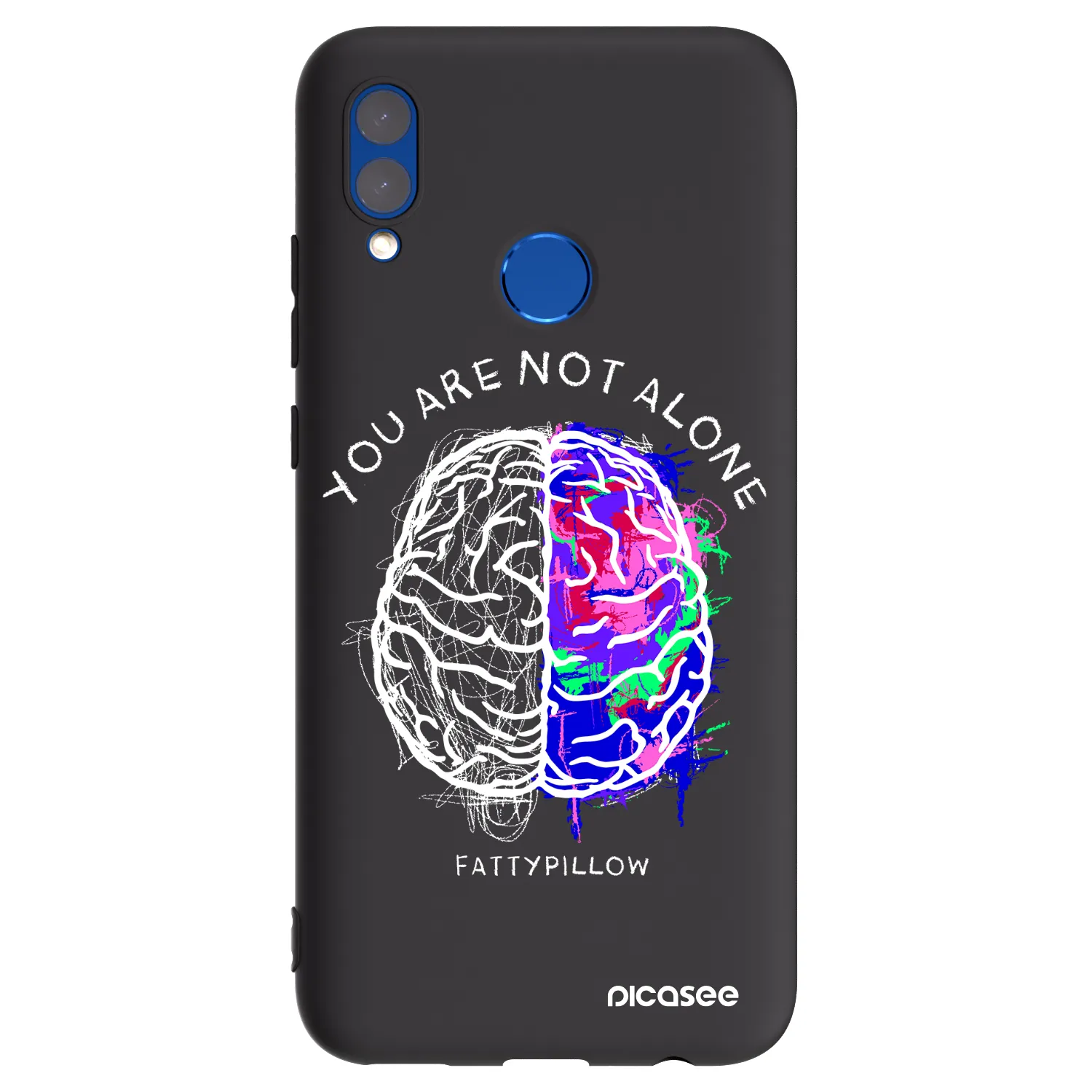 Picasee silikonový černý obal pro Huawei P Smart 2019 - Brain - White