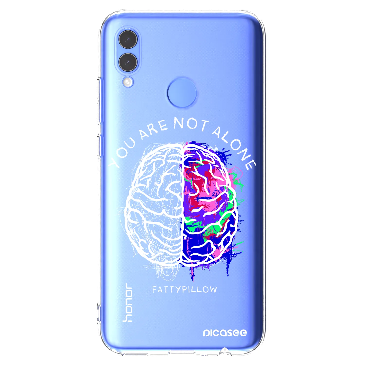 Picasee silikonový průhledný obal pro Huawei P Smart 2019 - Brain - White