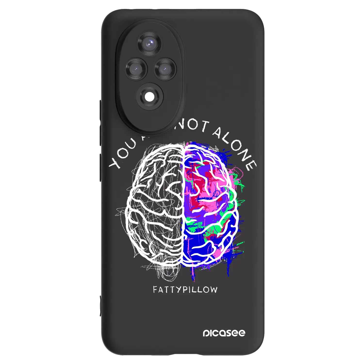 Picasee silikonový černý obal pro Honor 200 Pro 5G - Brain - White