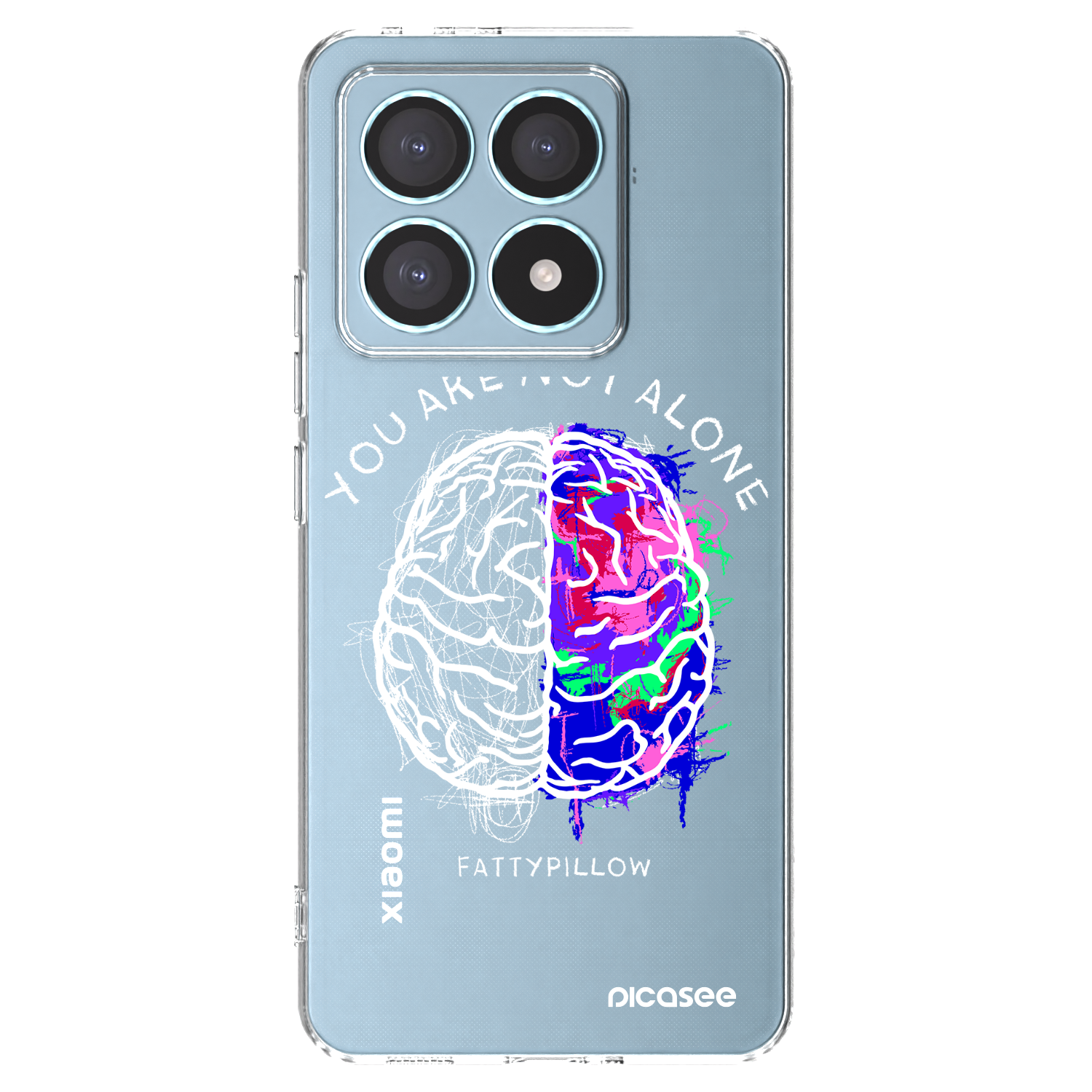 Picasee silikonový průhledný obal pro Xiaomi 14T Pro - Brain - White