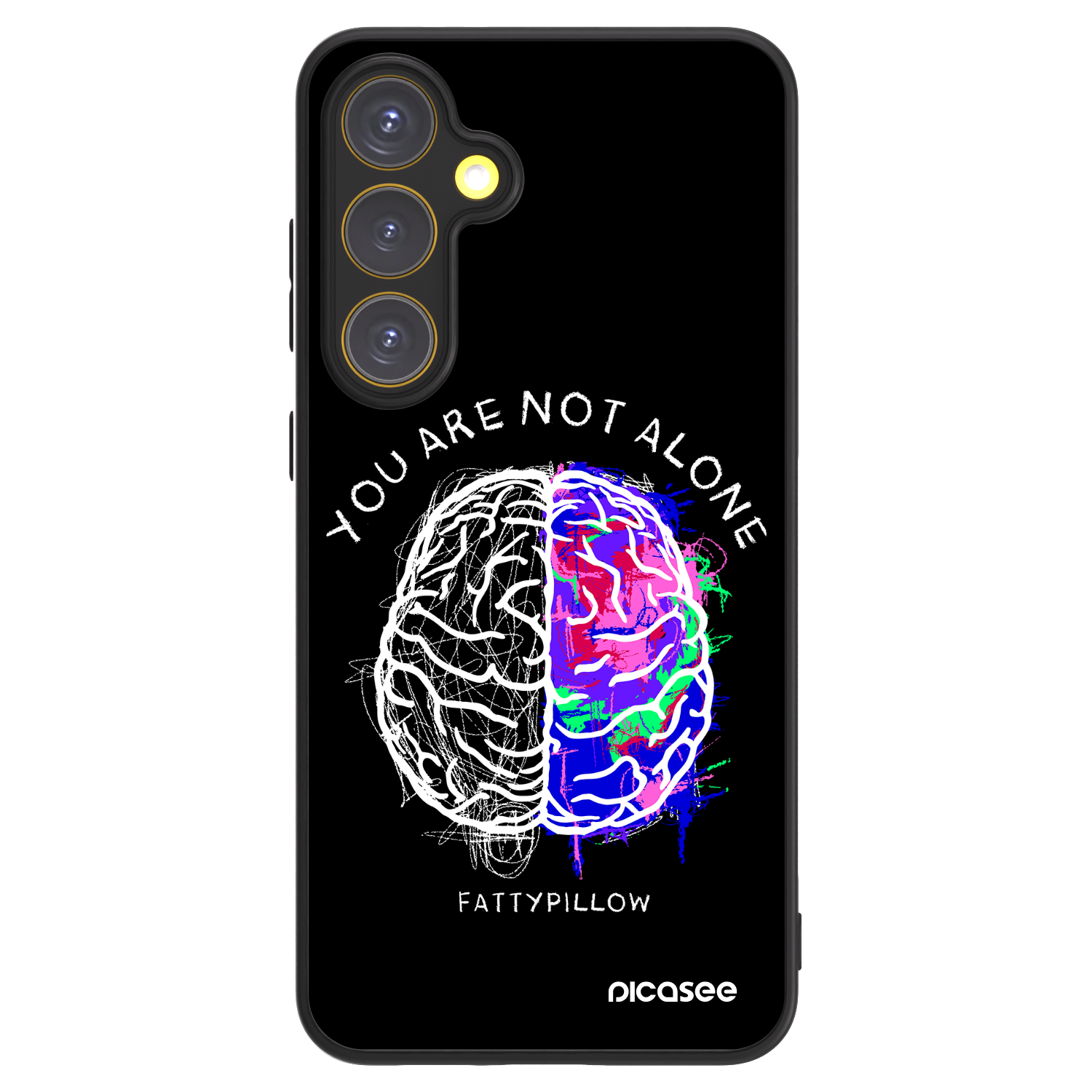 Picasee ULTIMATE CASE PowerShare pro Samsung Galaxy S24 FE S721B - Brain - White