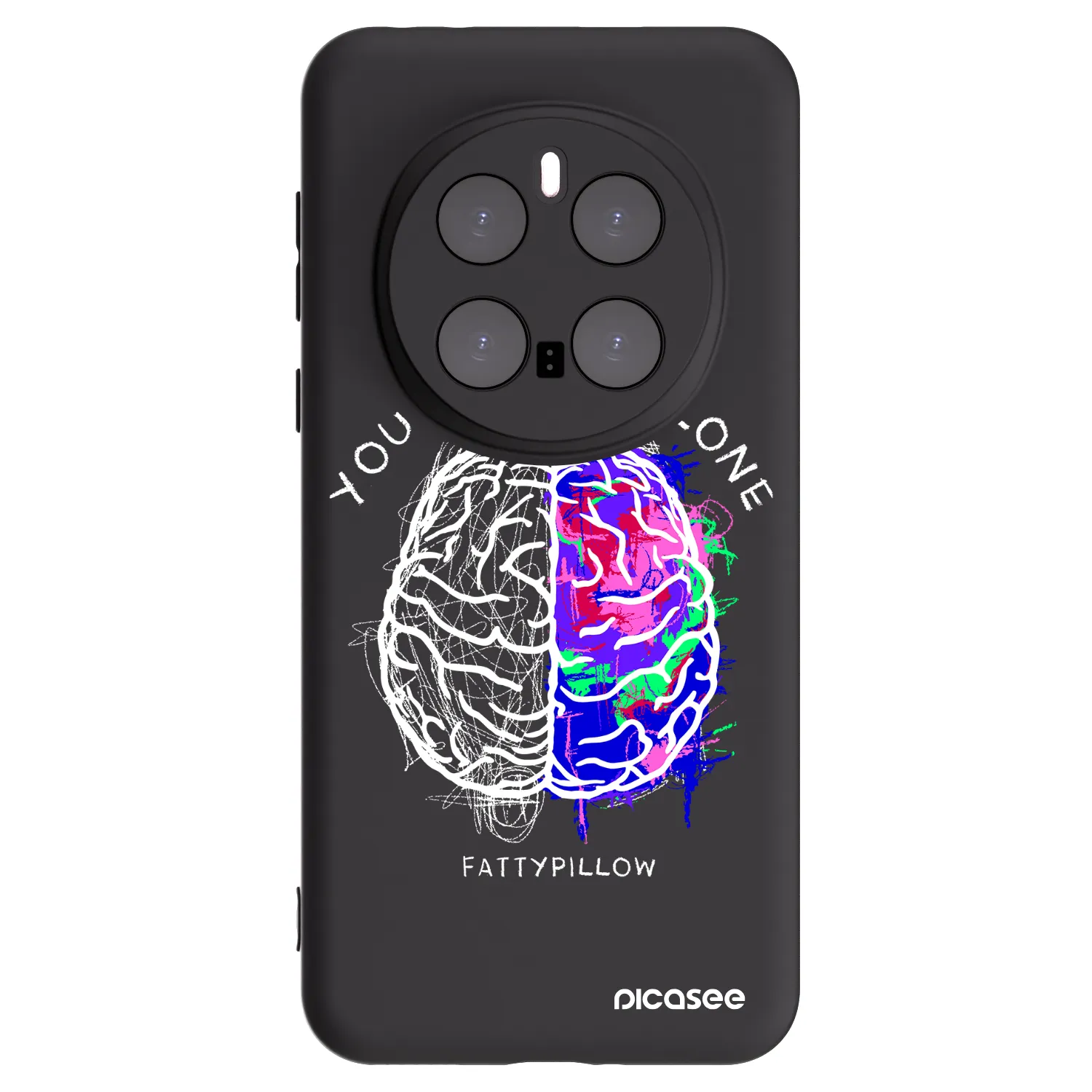 Picasee silikonový černý obal pro Honor Magic7 Pro 5G - Brain - White
