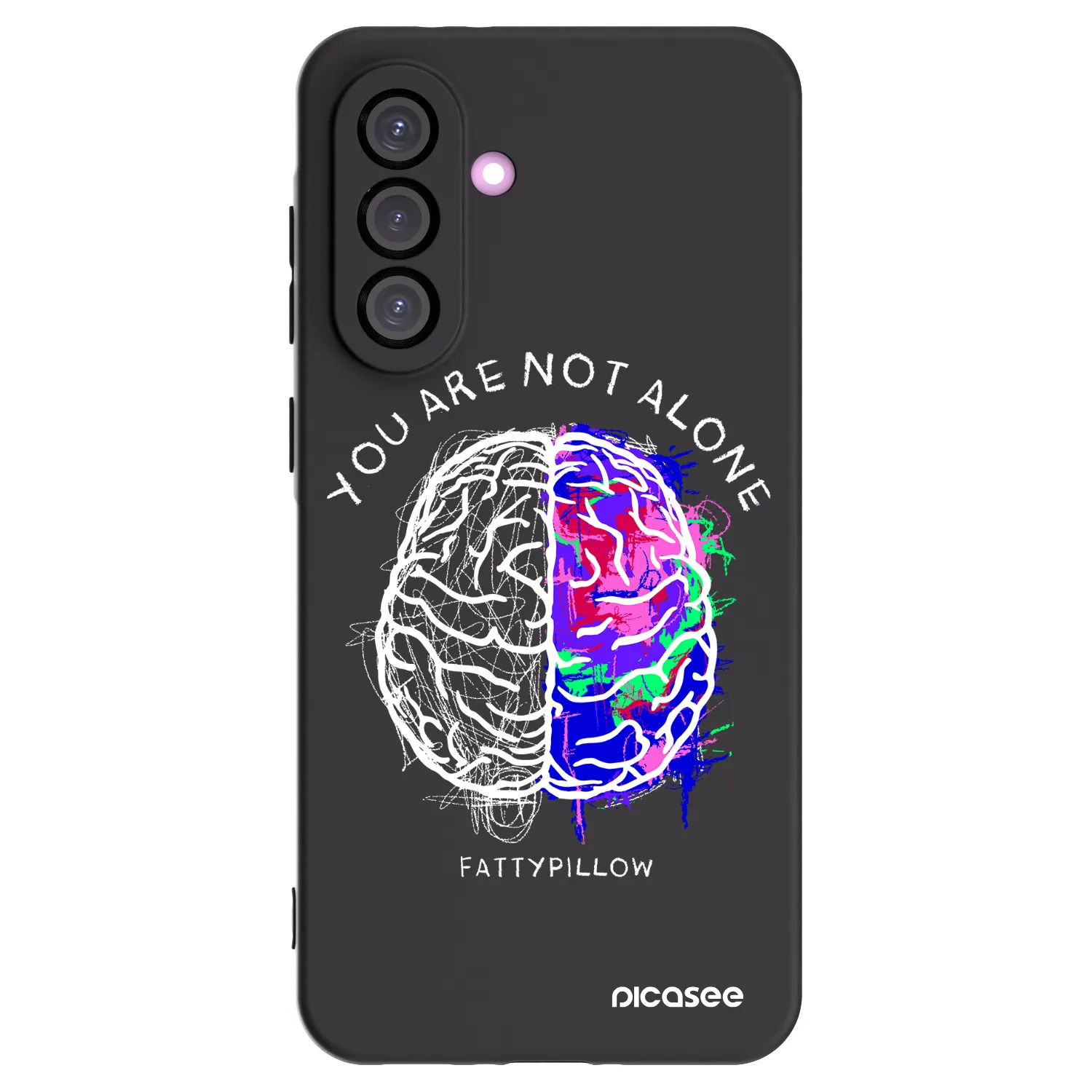 Picasee silikonový černý obal pro Samsung Galaxy A56 5G A566B - Brain - White
