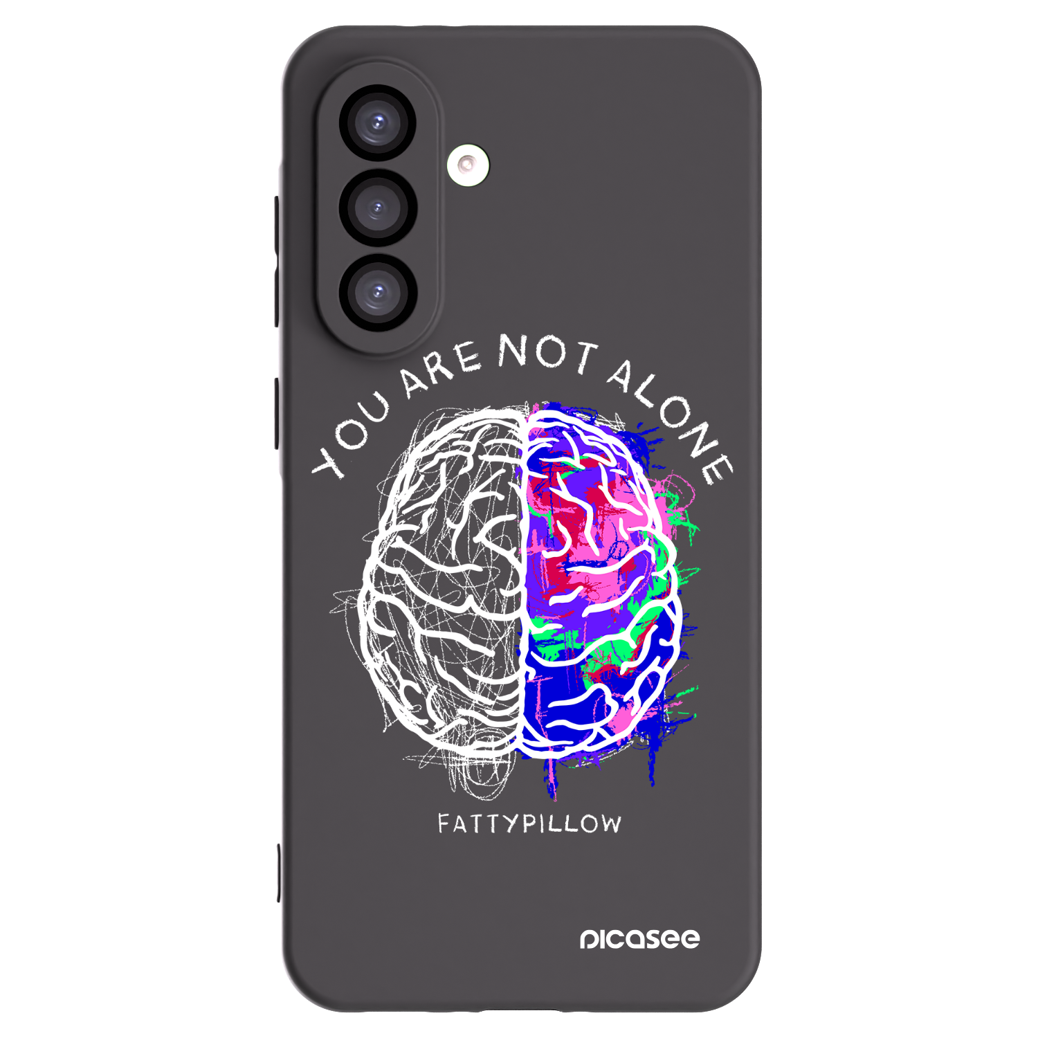 Picasee silikonový černý obal pro Samsung Galaxy A26 5G A266B - Brain - White