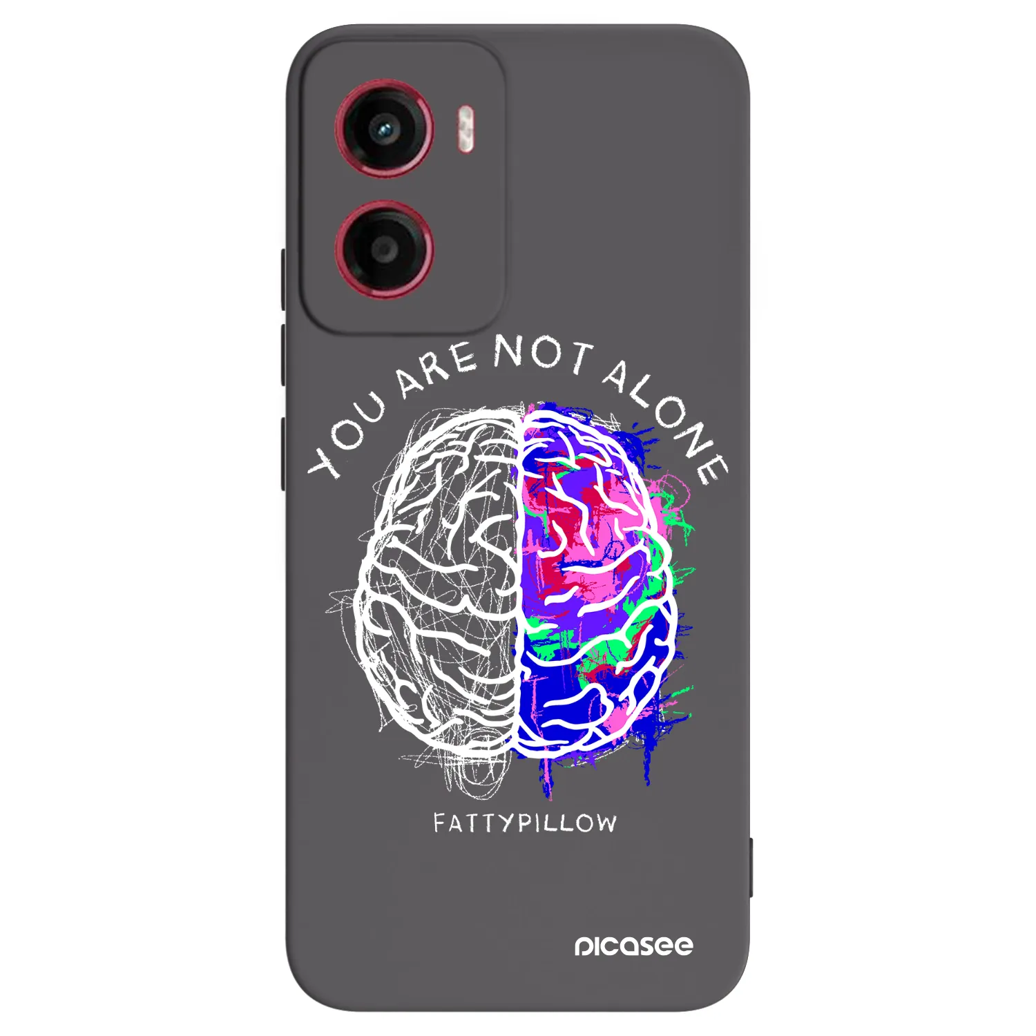 Picasee silikonový černý obal pro Motorola Moto G05 - Brain - White