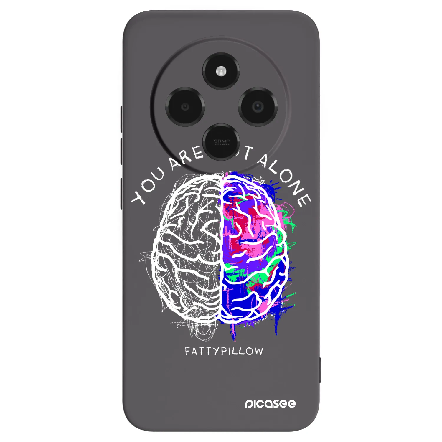 Picasee silikonový černý obal pro Xiaomi Poco C75 - Brain - White