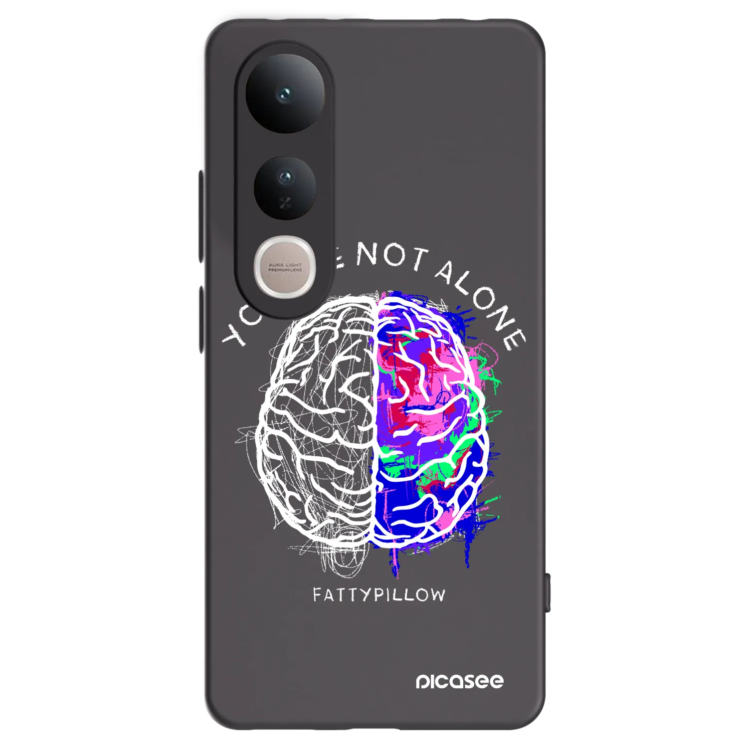 Picasee silikonový černý obal pro Vivo V50 Lite 5G - Brain - White