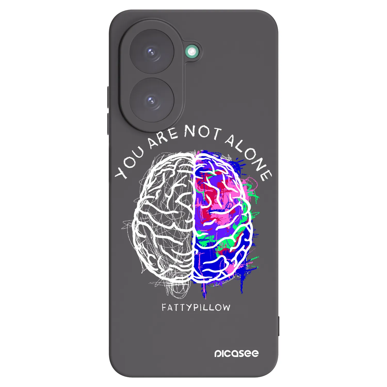 Picasee silikonový černý obal pro Xiaomi Redmi A5 - Brain - White