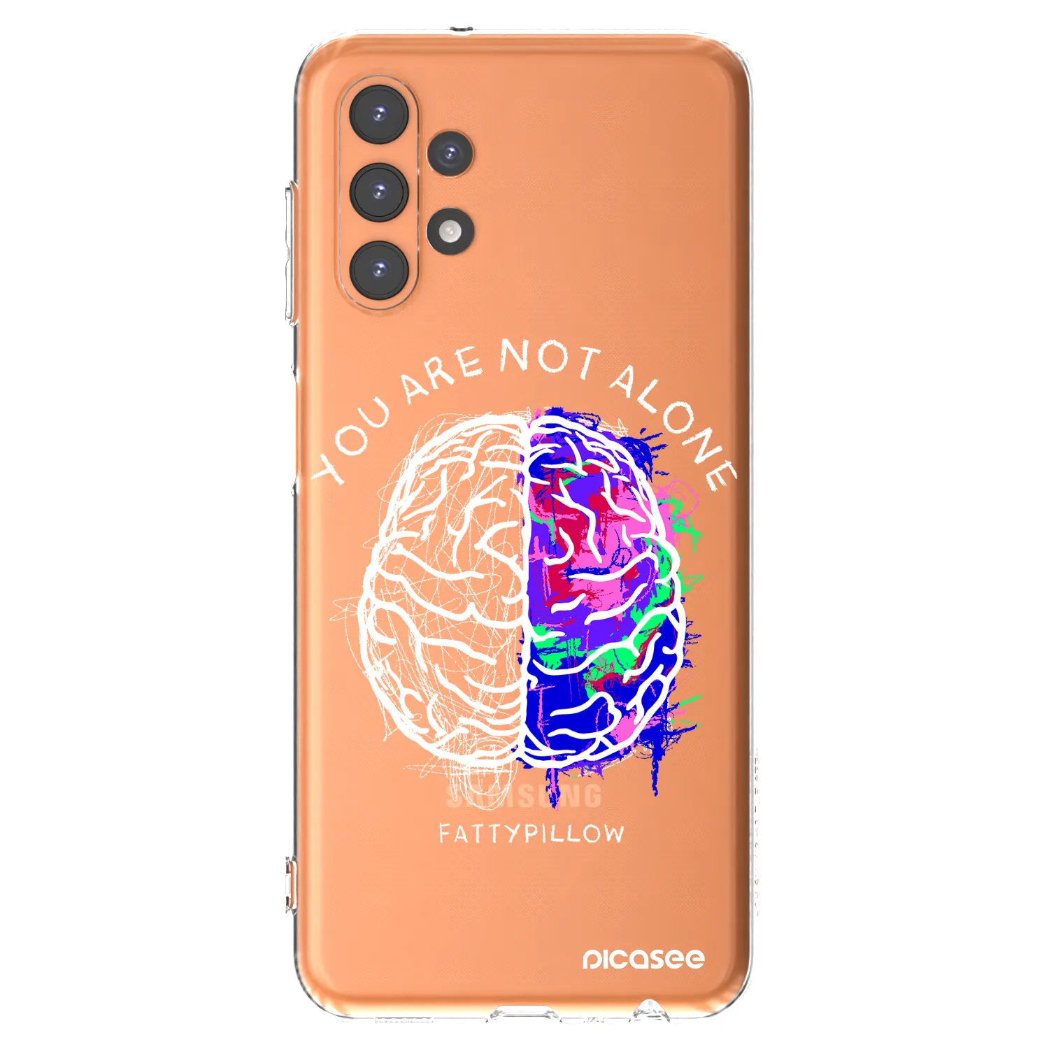 Picasee silikonový průhledný obal pro Samsung Galaxy A13 5G - Brain - White