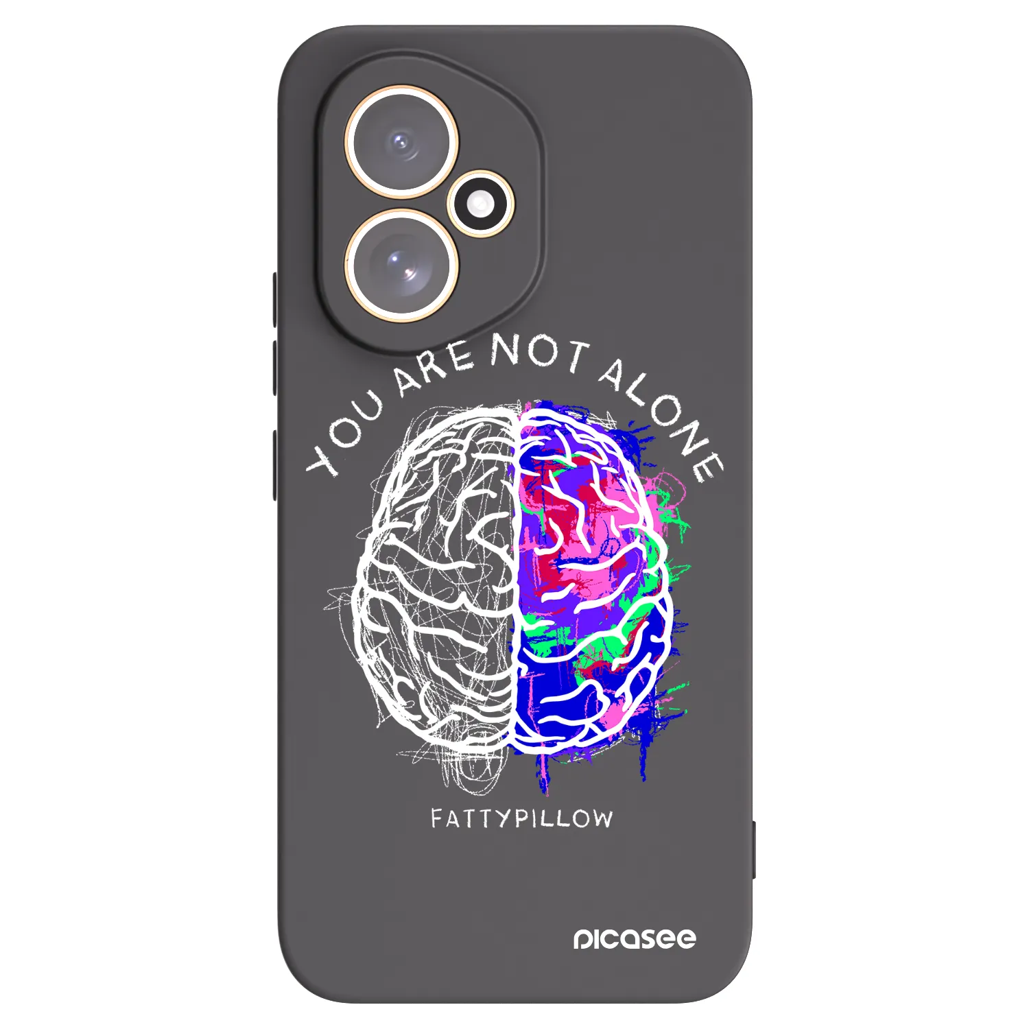 Picasee silikonový černý obal pro Honor 400 5G - Brain - White