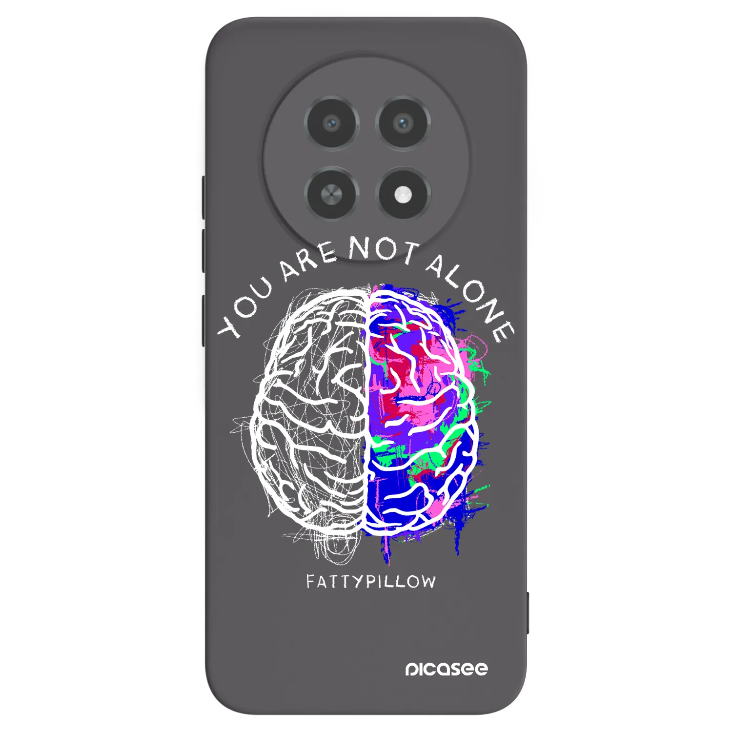 Picasee silikonový černý obal pro Realme 12X - Brain - White