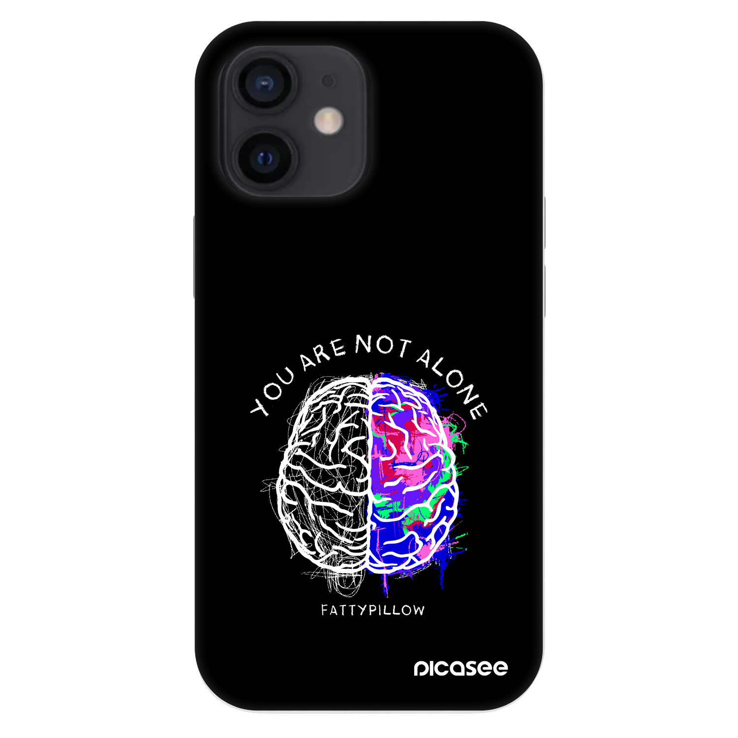Picasee Fashion Case pro Apple iPhone 12 mini - Brain - White