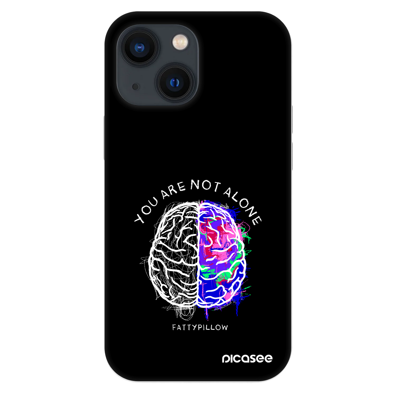 Picasee Fashion Case pro Apple iPhone 13 mini - Brain - White