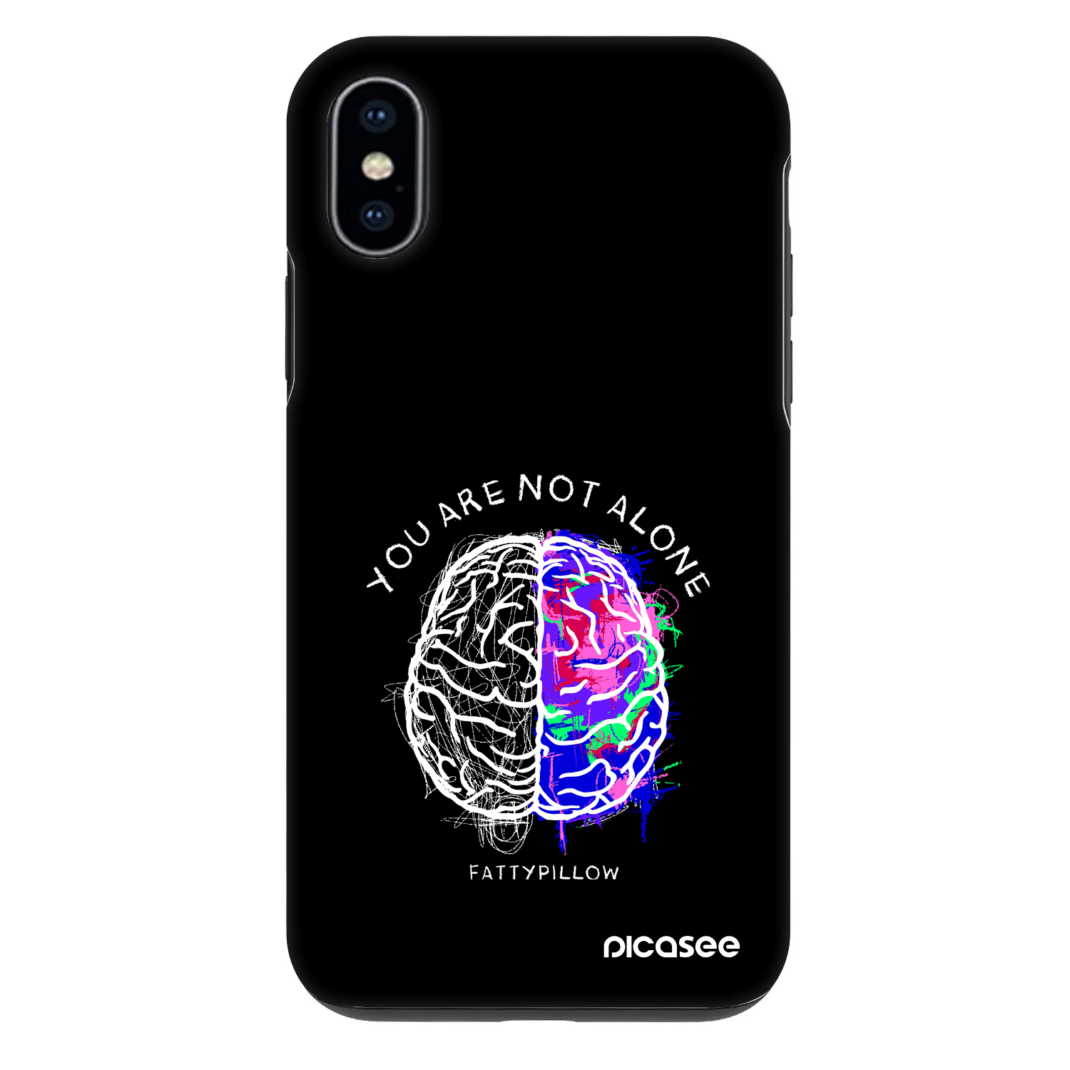 Picasee Fashion Case pro Apple iPhone X/XS - Brain - White