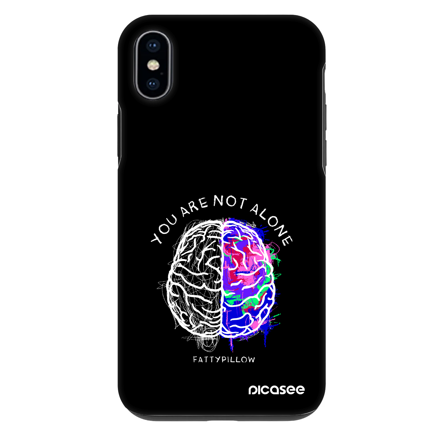 Picasee Fashion Case pro Apple iPhone XS Max - Brain - White