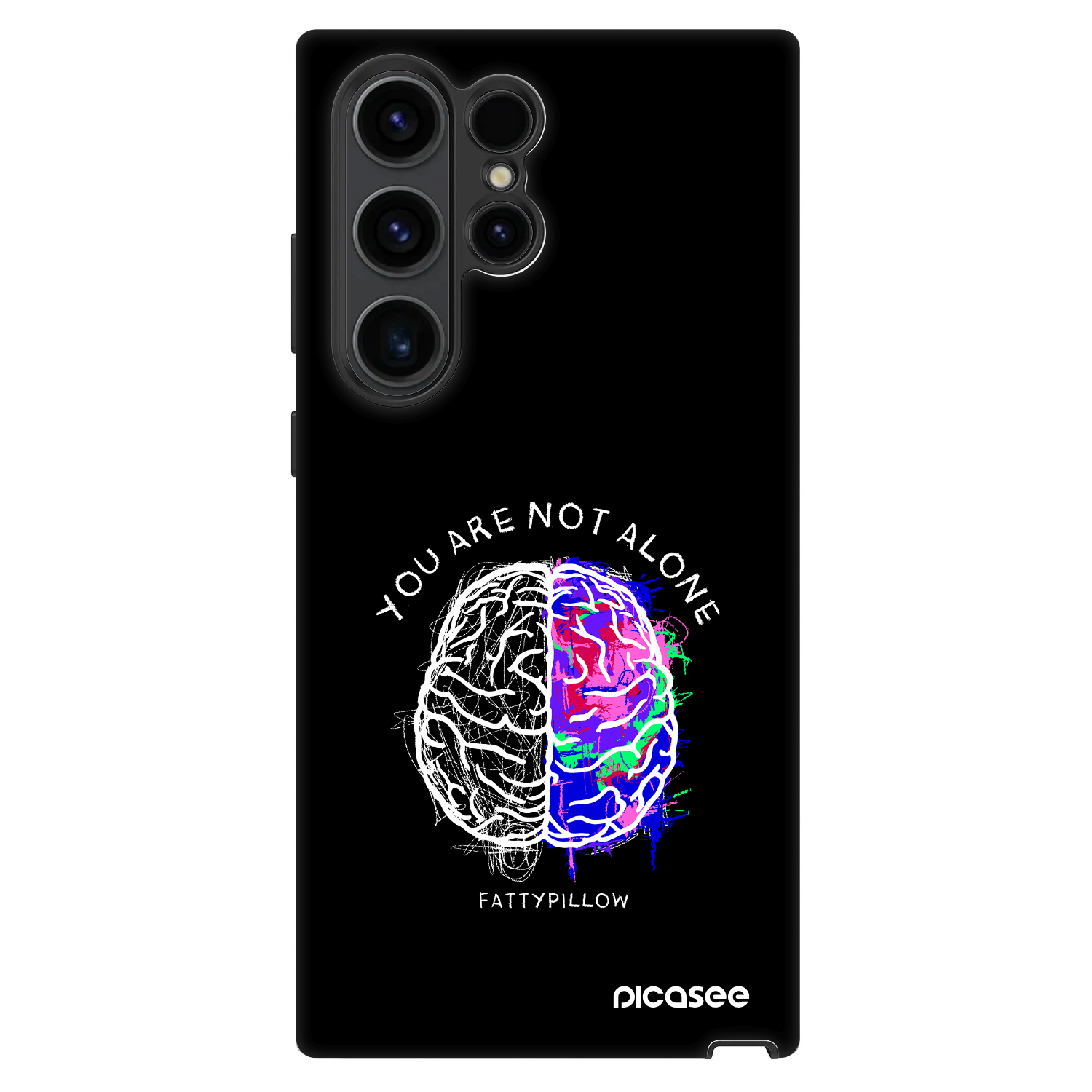 Picasee Fashion Case pro Samsung Galaxy S23 Ultra 5G - Brain - White