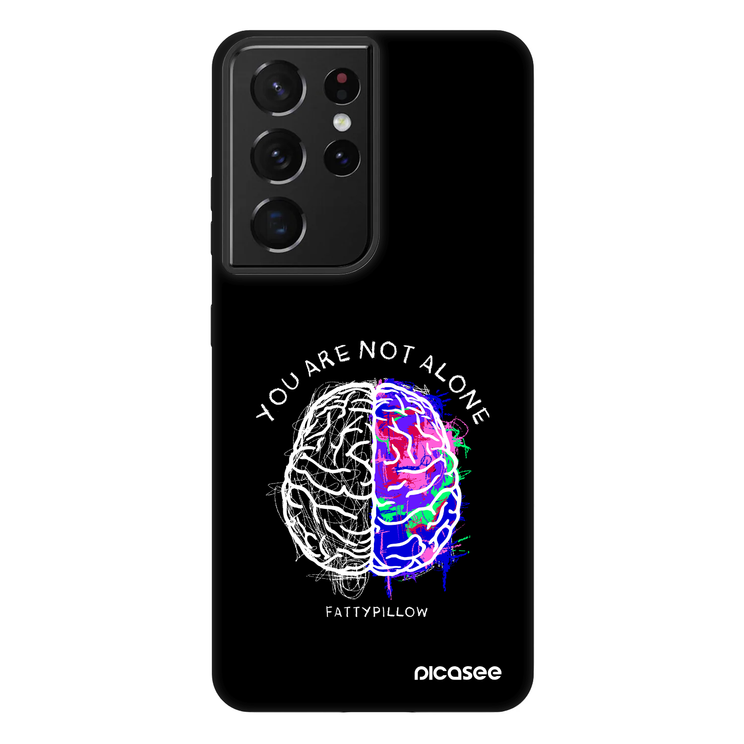 Picasee Fashion Case pro Samsung Galaxy S21 Ultra 5G G998B - Brain - White