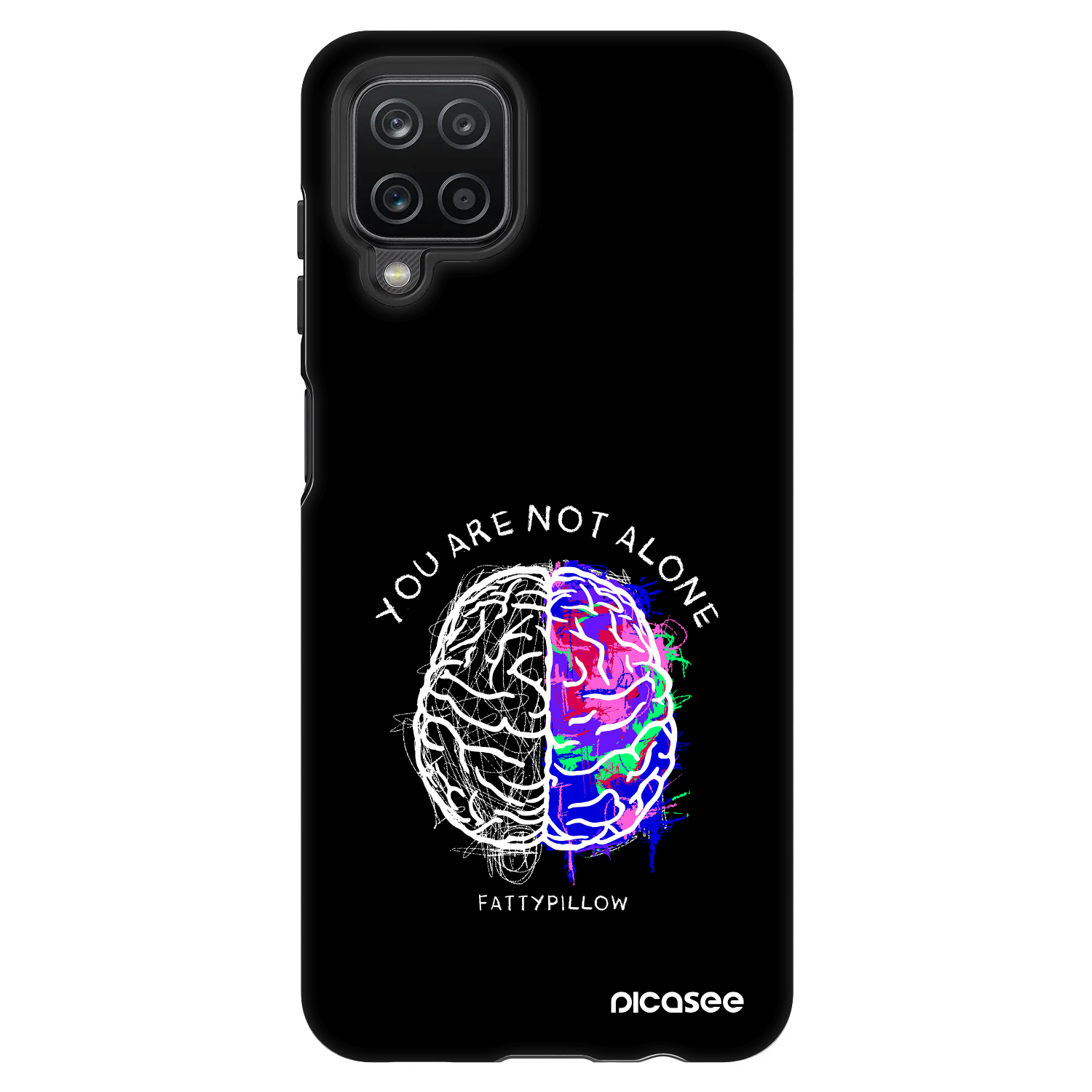 Picasee Fashion Case pro Samsung Galaxy A12 A125F - Brain - White