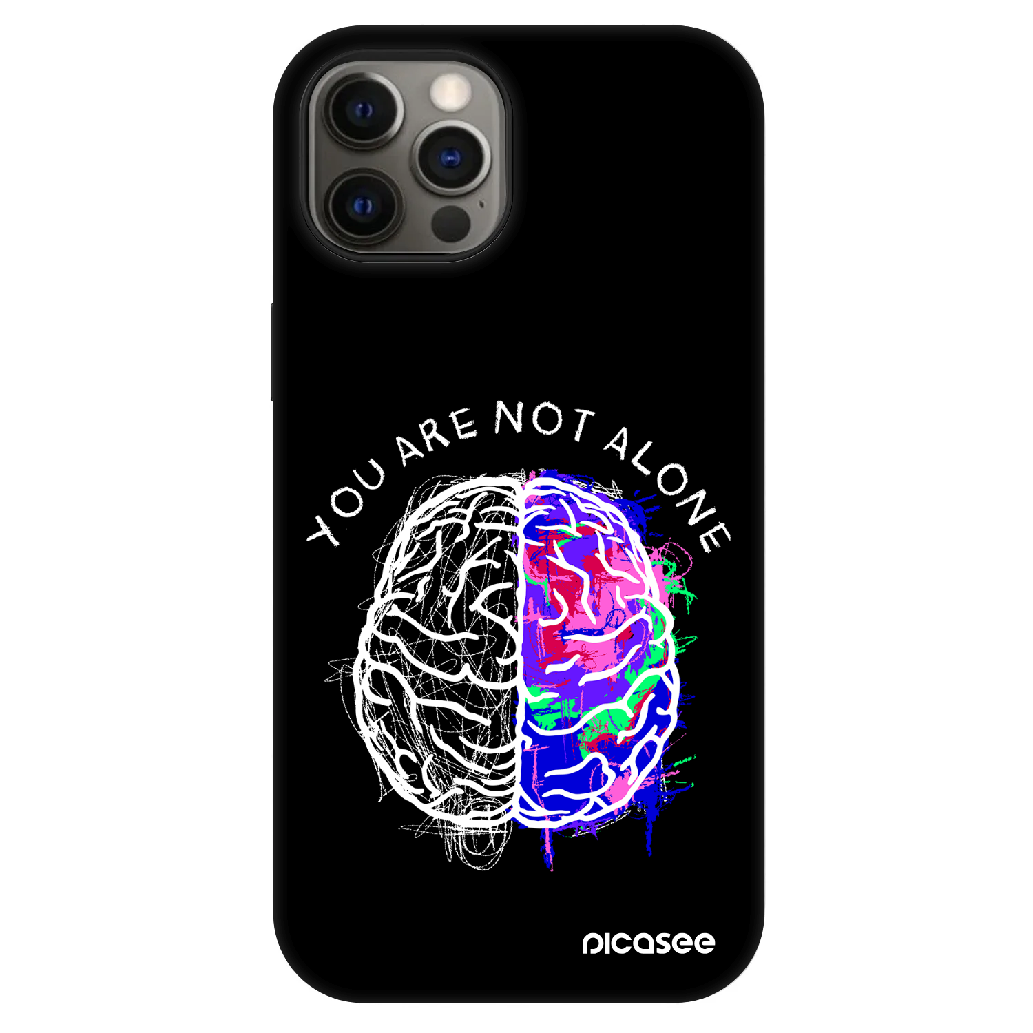 Picasee Fashion Case MagSafe Apple iPhone 12 - Brain - White
