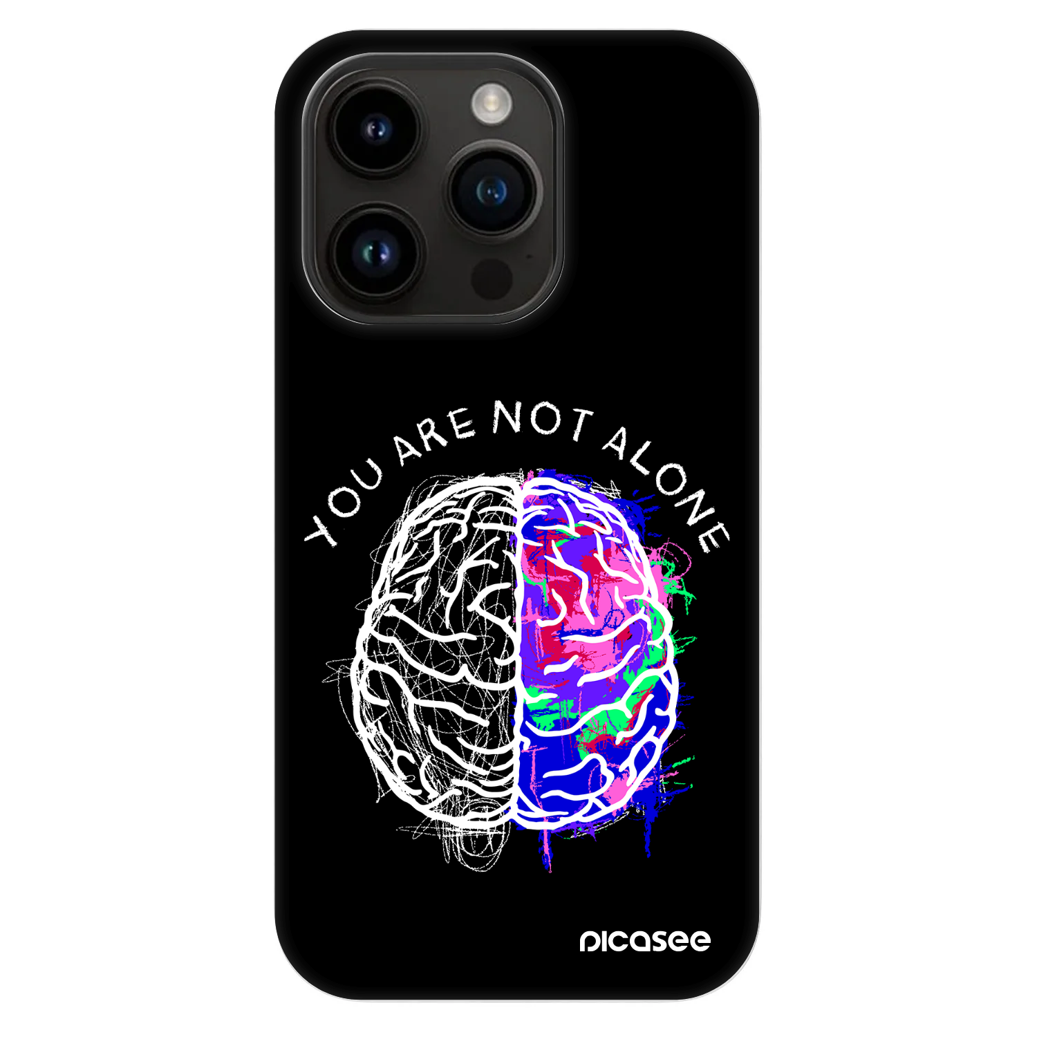 Picasee Fashion Case MagSafe Apple iPhone 14 Pro - Brain - White