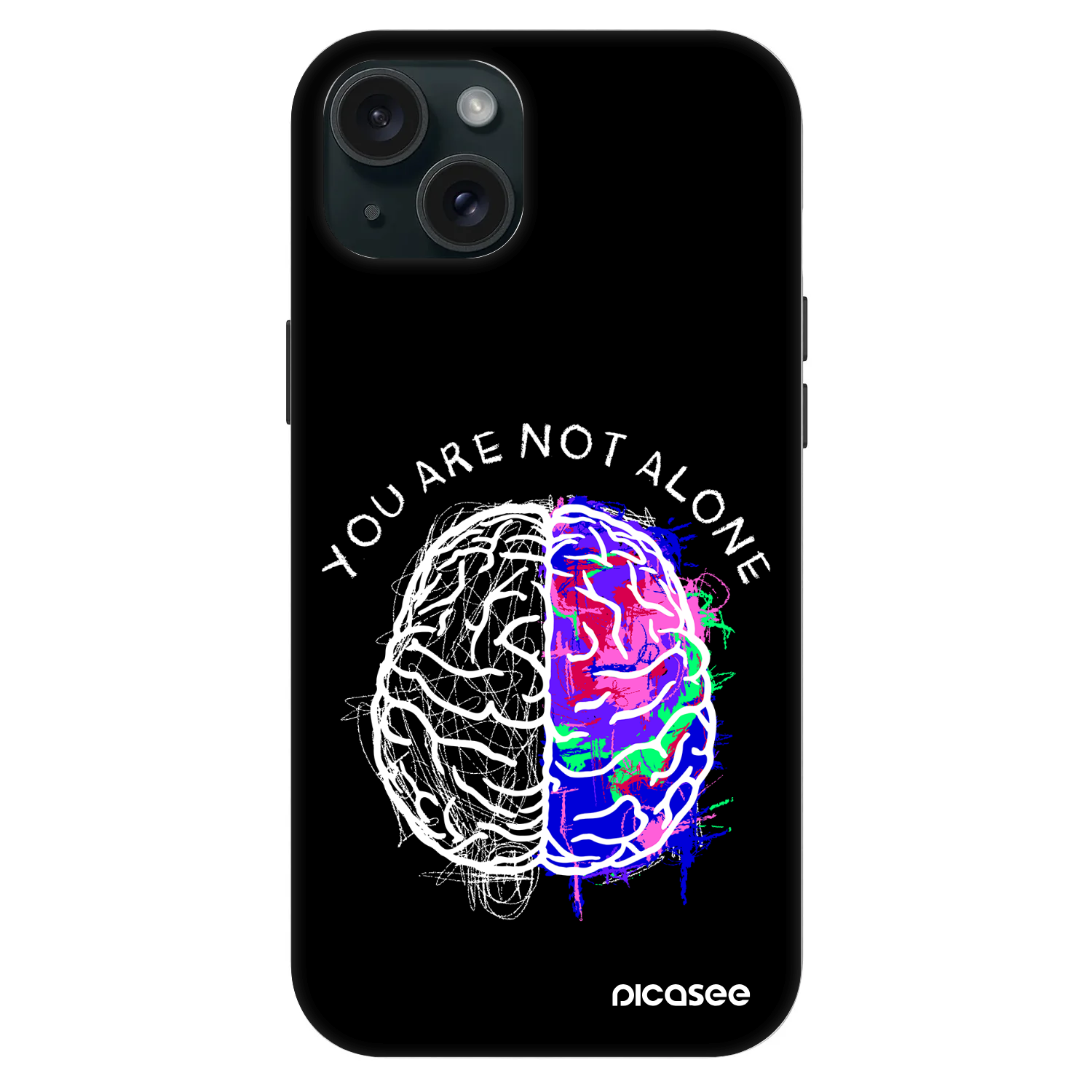 Picasee Fashion Case MagSafe Apple iPhone 15 Plus - Brain - White
