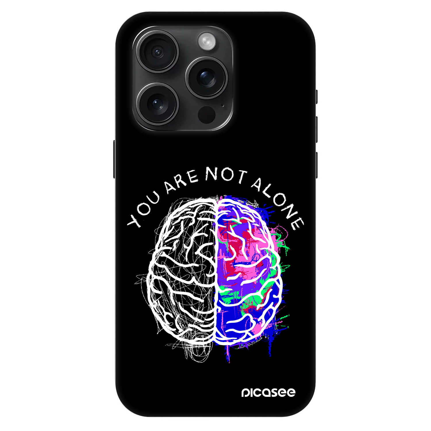 Picasee Fashion Case MagSafe Apple iPhone 15 Pro - Brain - White