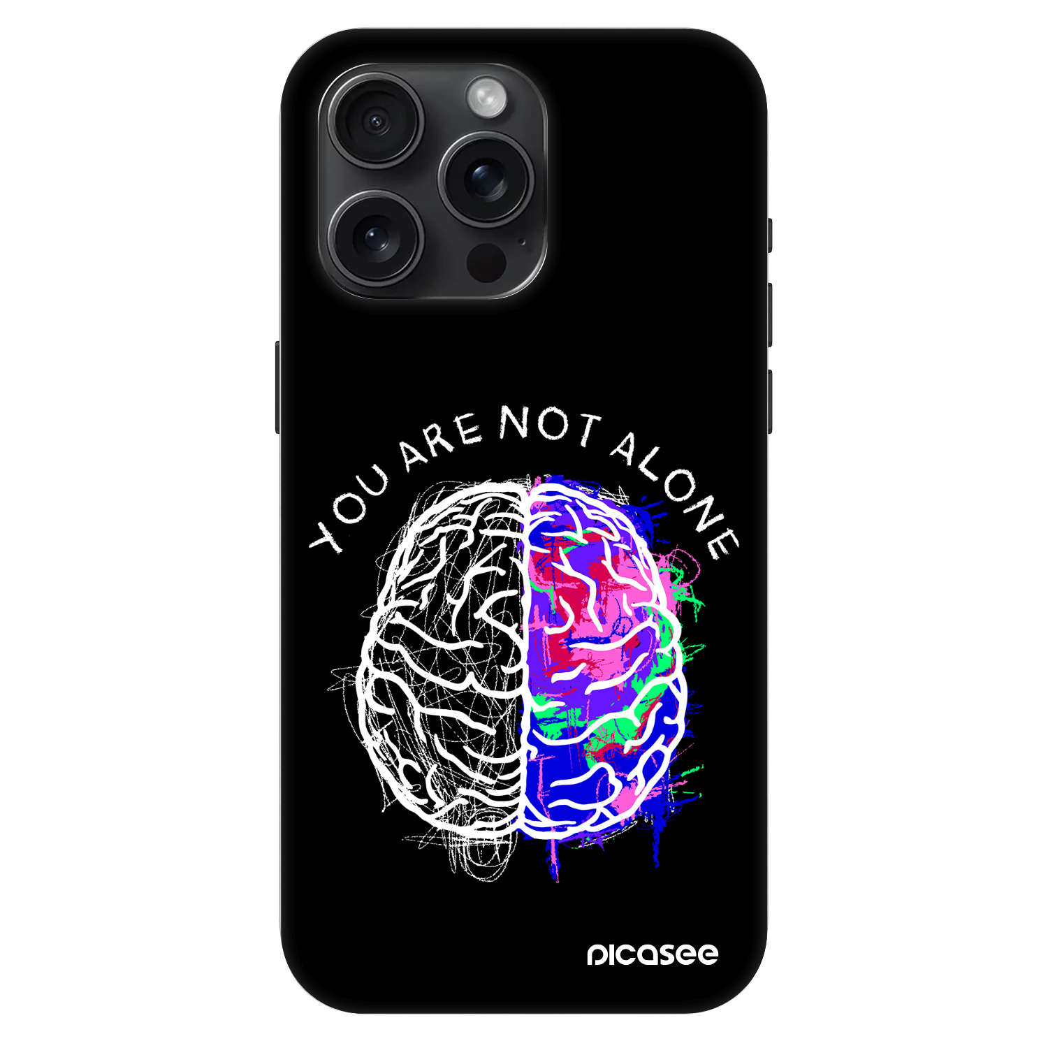 Picasee Fashion Case MagSafe Apple iPhone 15 Pro Max - Brain - White