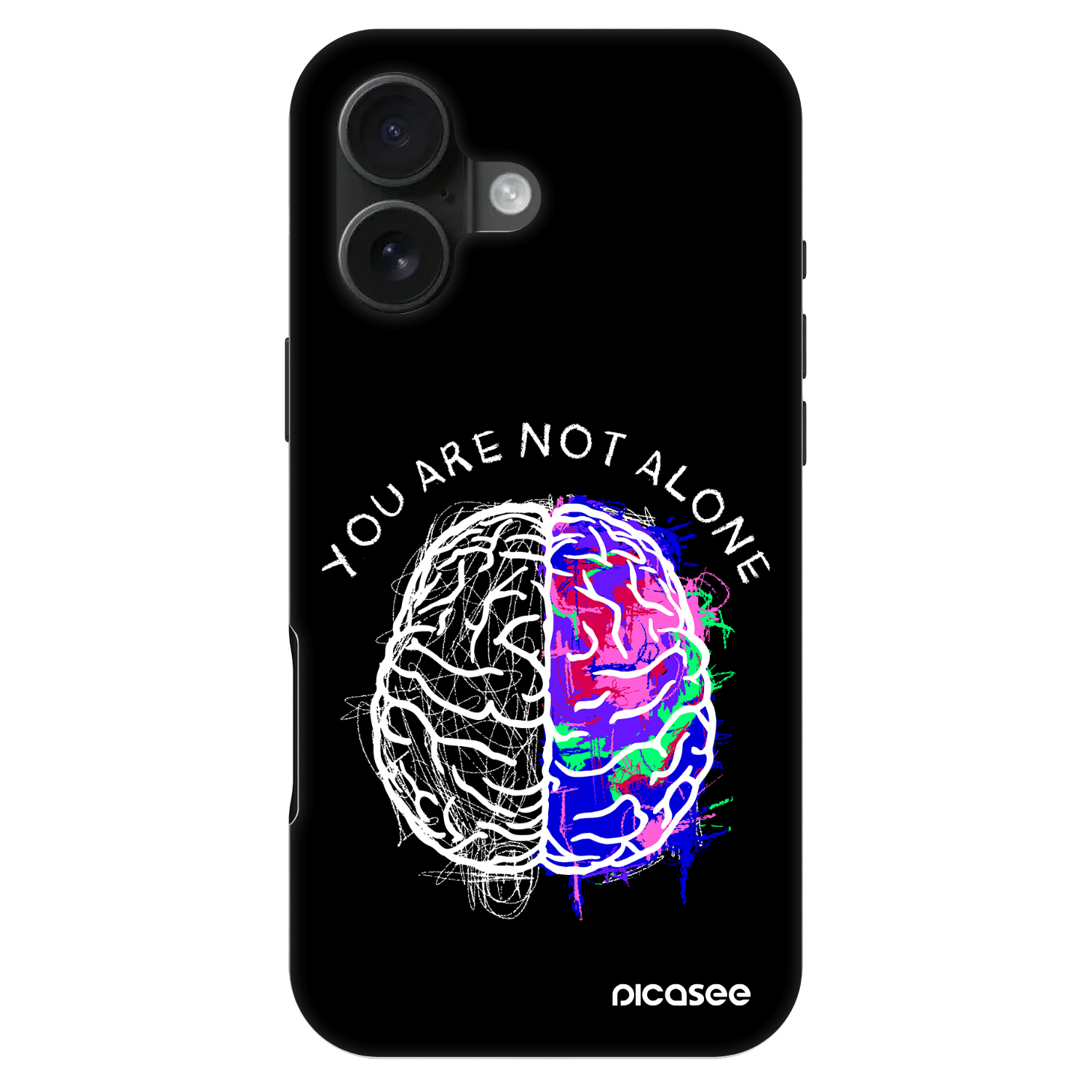 Picasee Fashion Case MagSafe Apple iPhone 16 - Brain - White