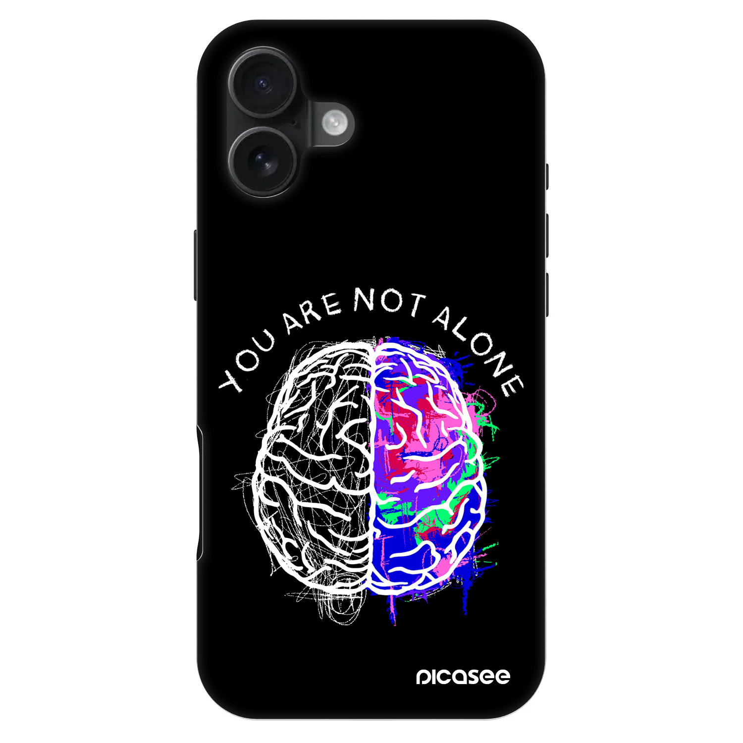 Picasee Fashion Case MagSafe Apple iPhone 16 Plus - Brain - White
