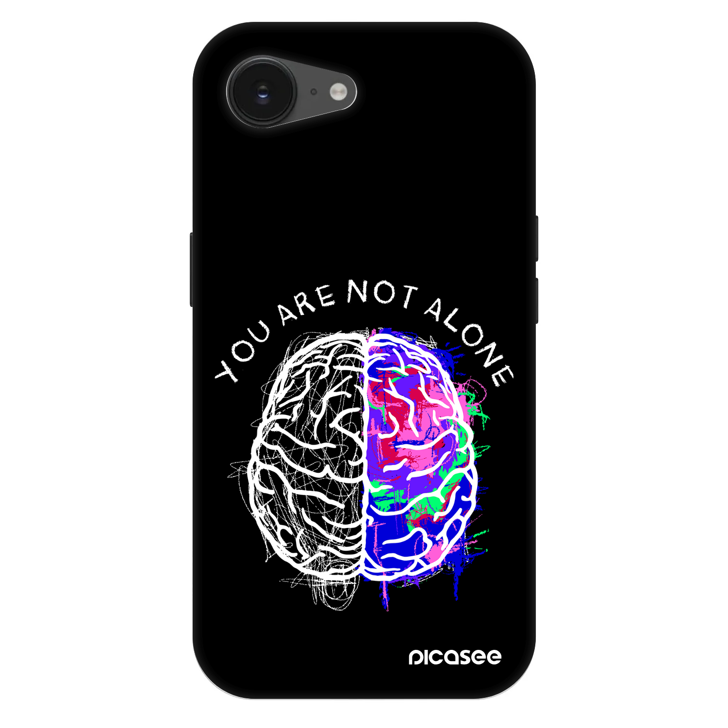 Picasee Fashion Case MagSafe Apple iPhone 16e - Brain - White